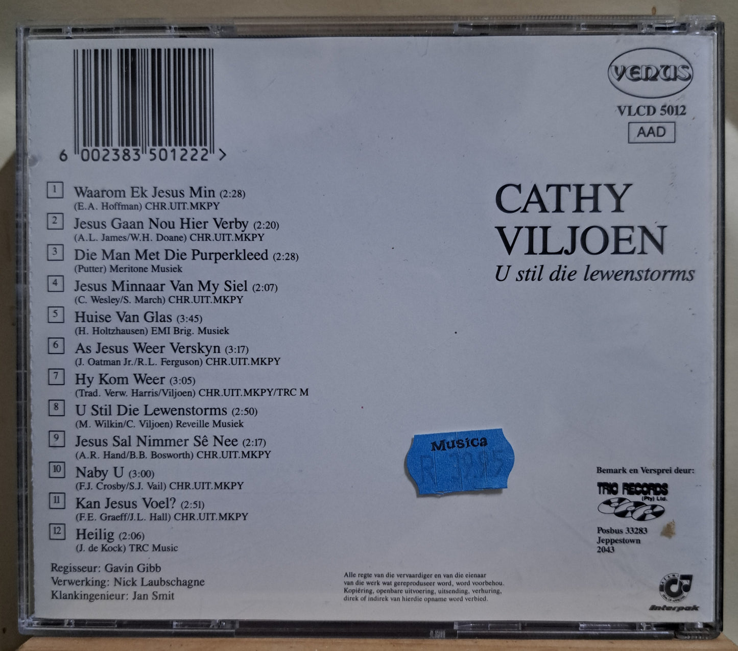 Cathy Viljoen - U stil die lewenstorms (cd)