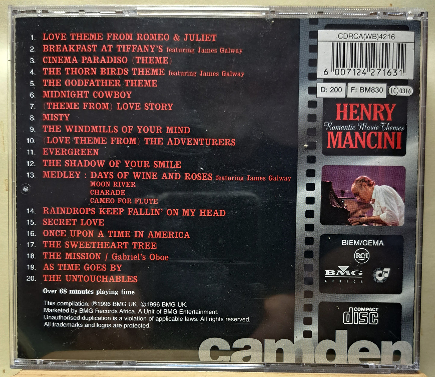 Henri Mancini - Romantic Movie Themes (cd)