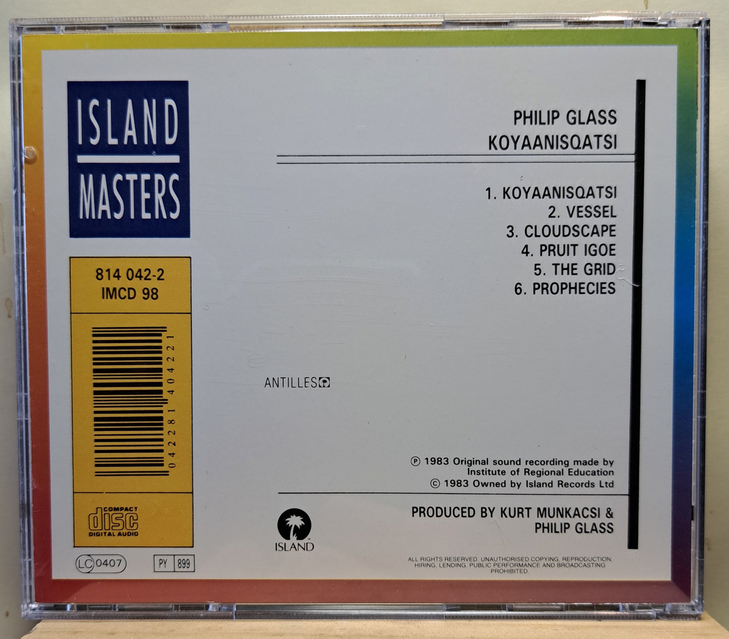 Philip Glass - Koyaanisqatsi "life out of balance" (cd)