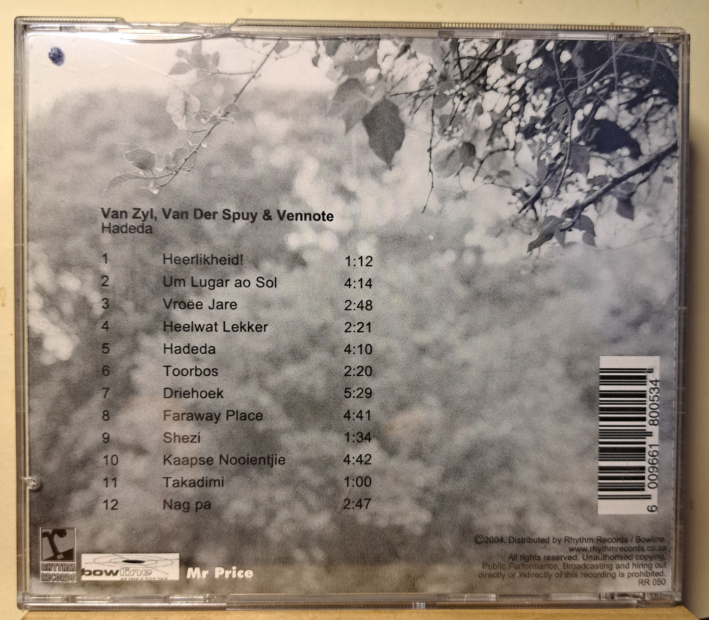 Van Zyl, Van der Spuy & Vennote - Hadede (cd)