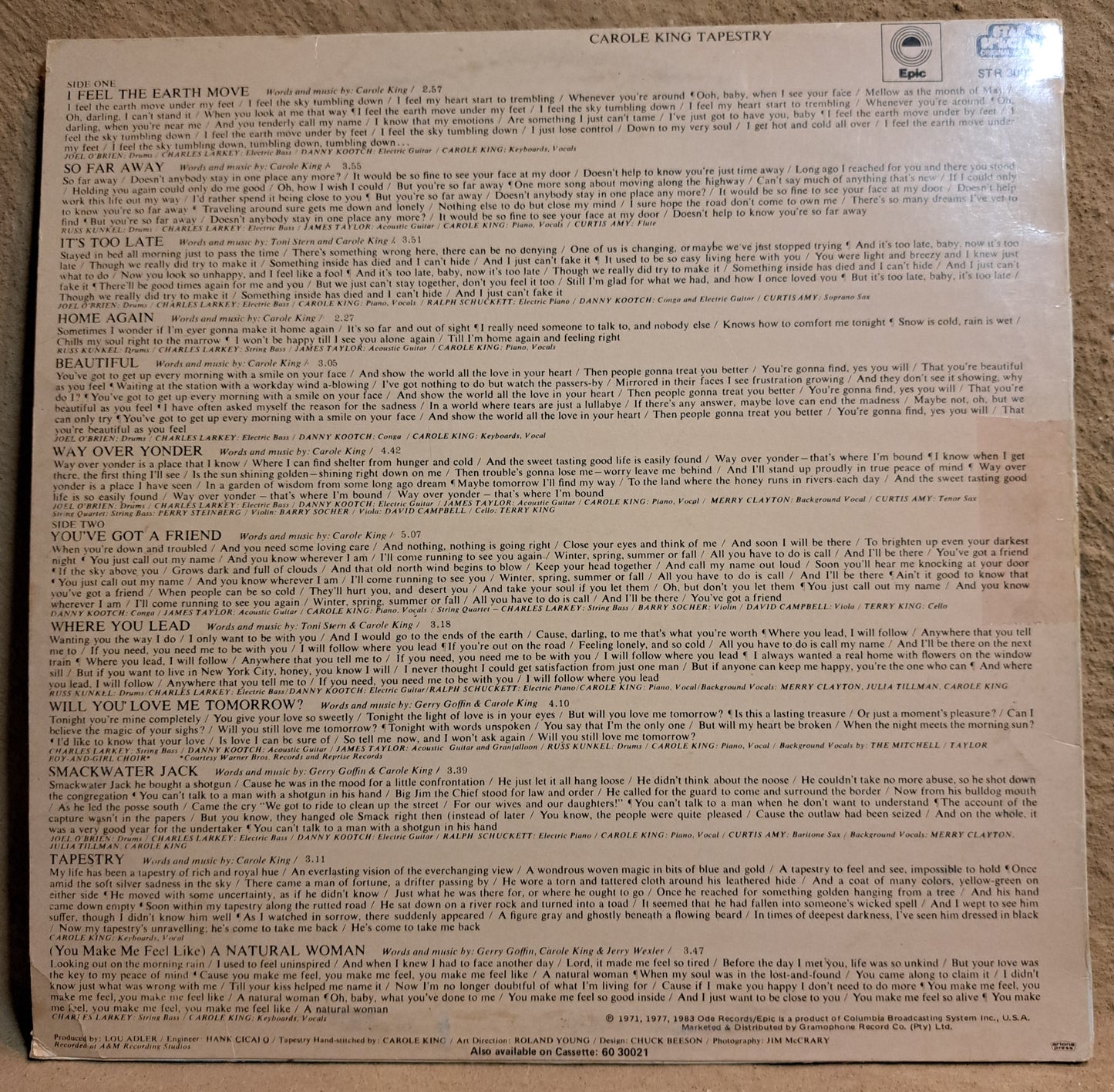Carole King - Tapestry