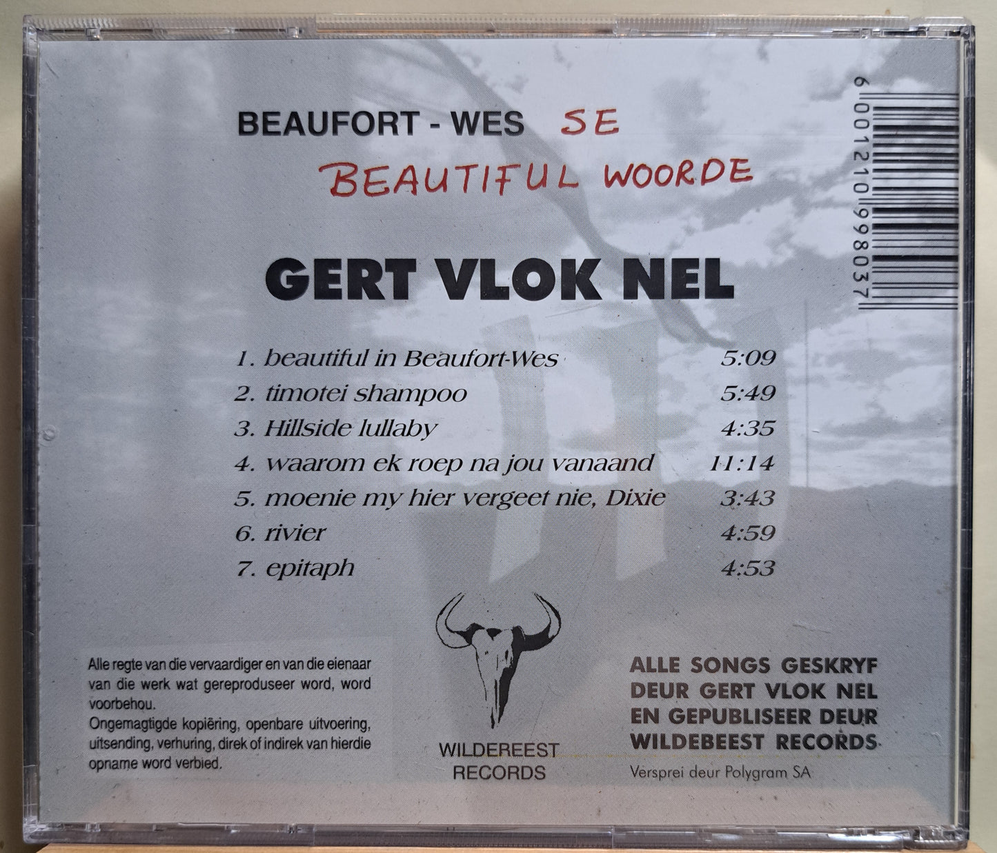 Gert Vlok Nel - Beaufort Wes se beautiful wooden (cd)