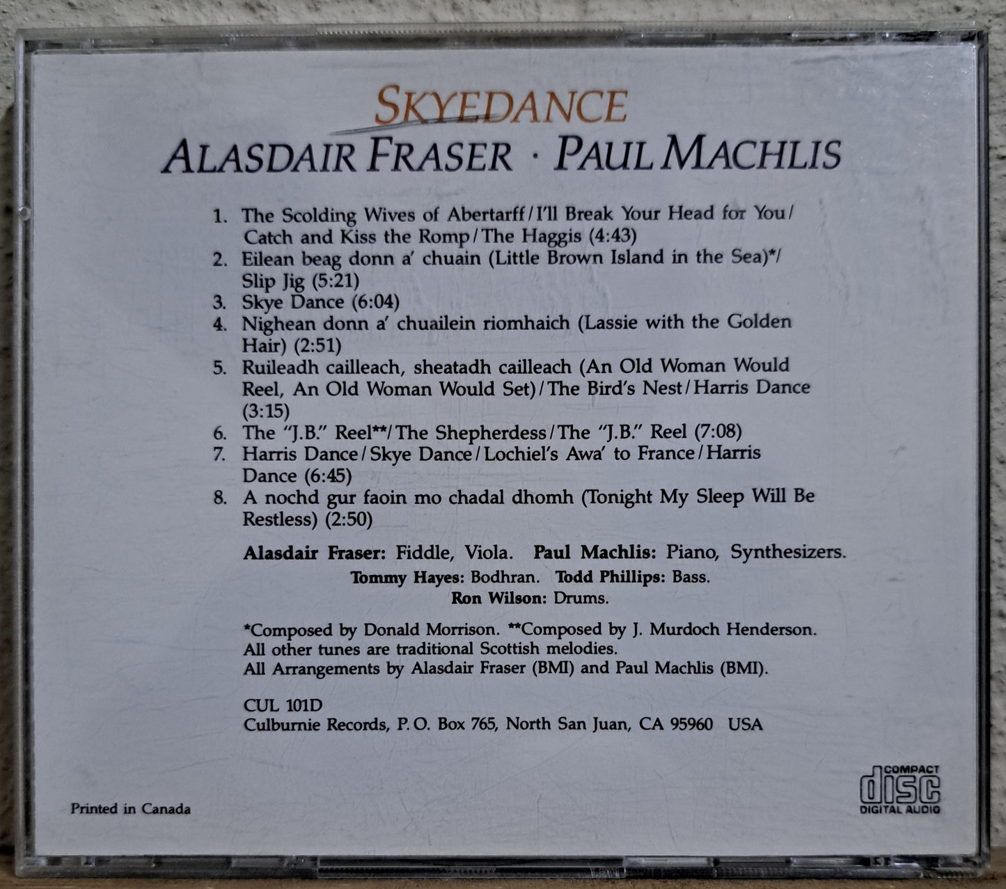 Alastair Fraser & Paul Machlis - Skydance (cd)