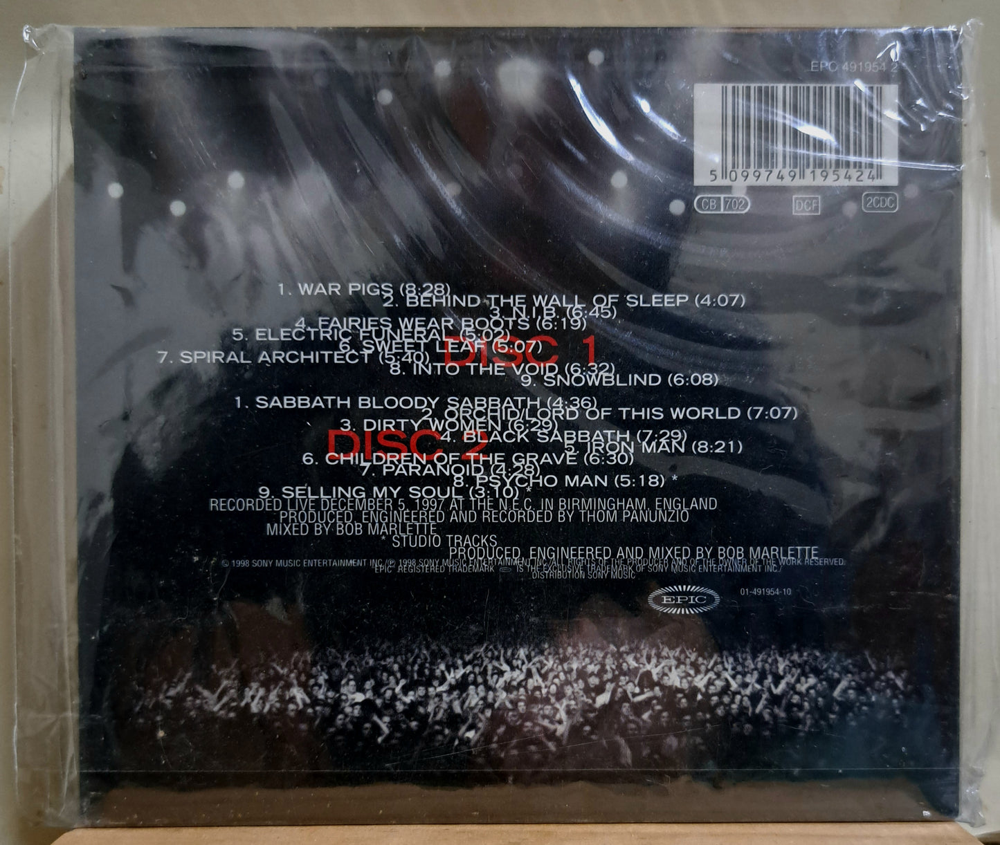 Black Sabbath - Reunion (double disc cd set)