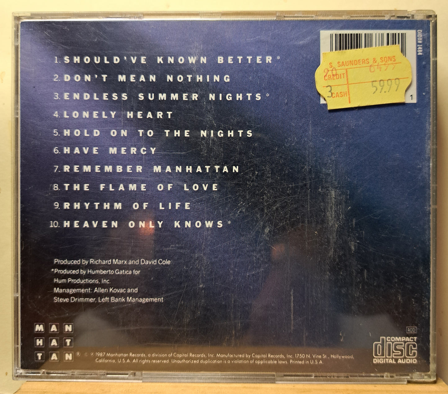 Richard Marx - Richard Marx (cd)