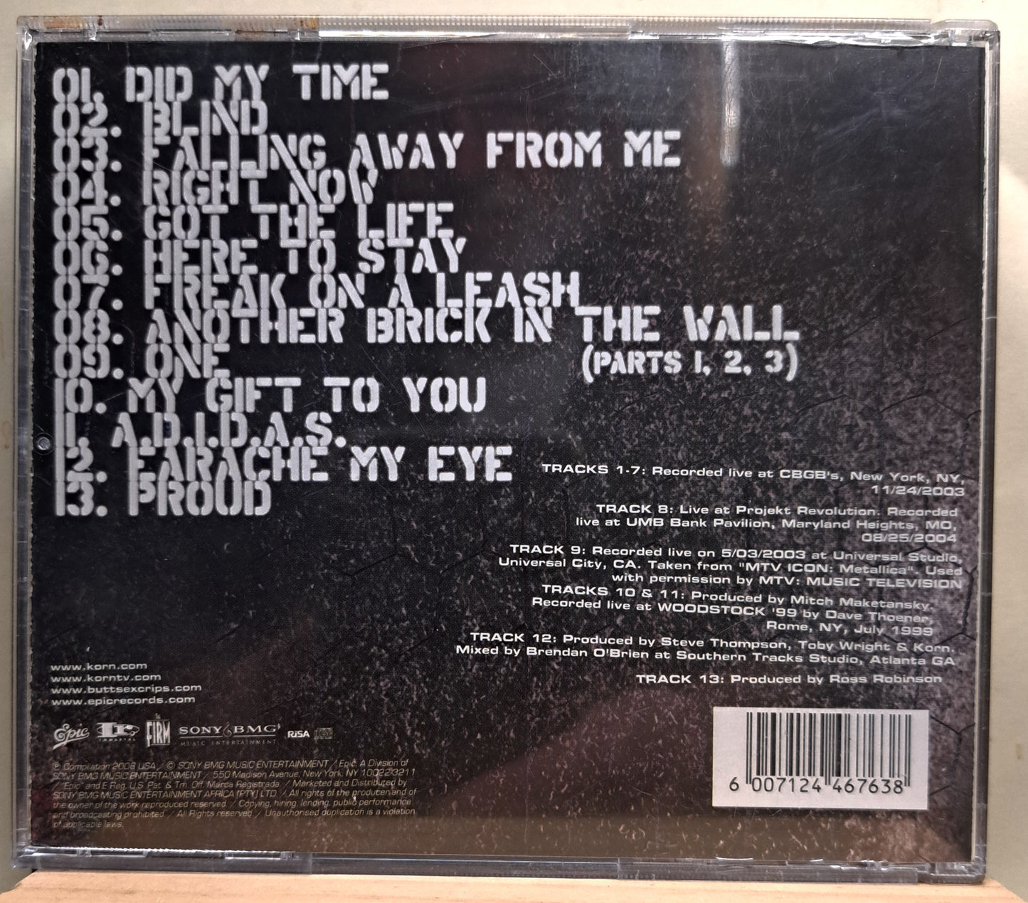 Korn - Live & Rare (cd)