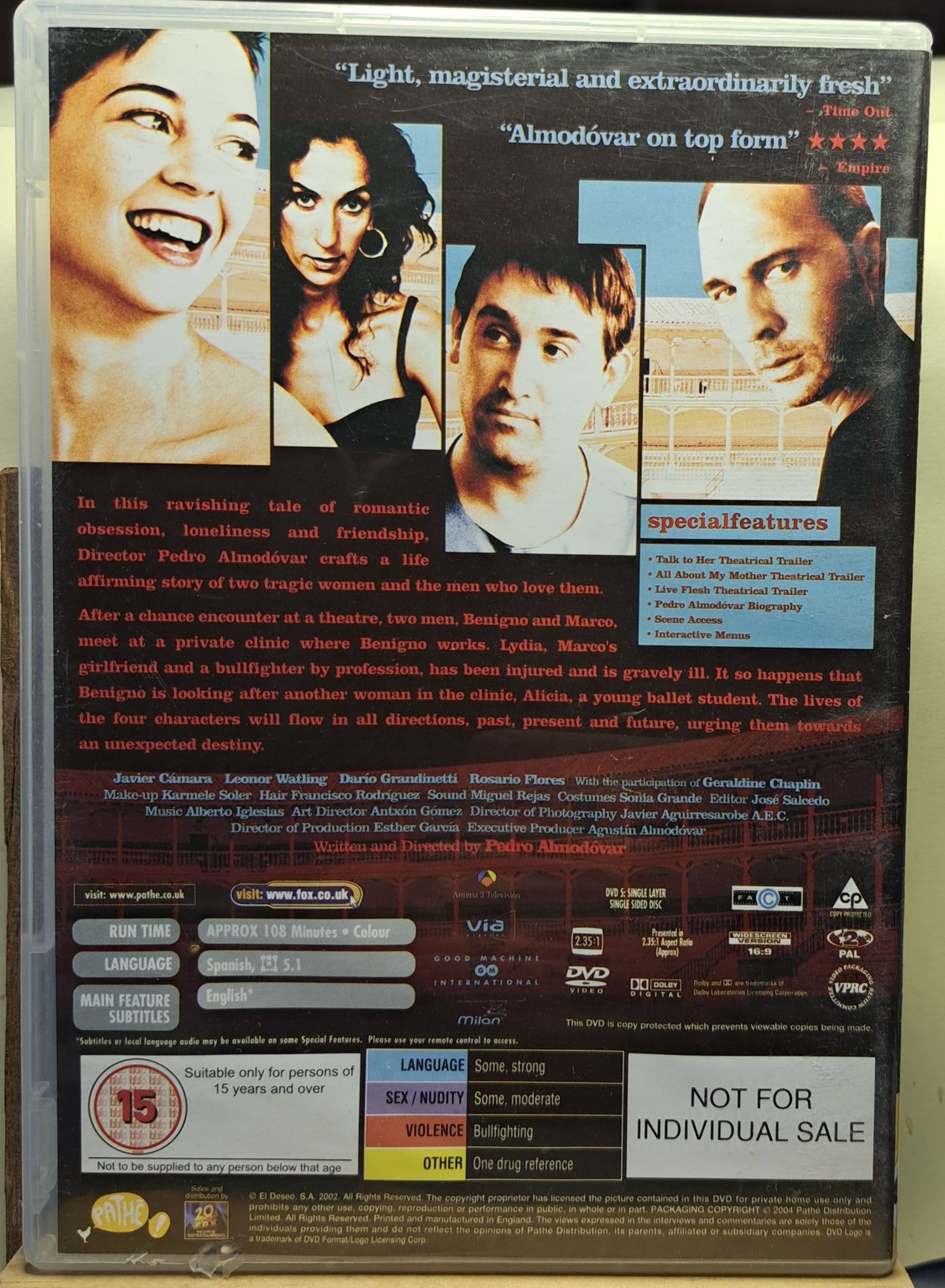 Pedro Almodóvar - Talk to her (movie dvd)