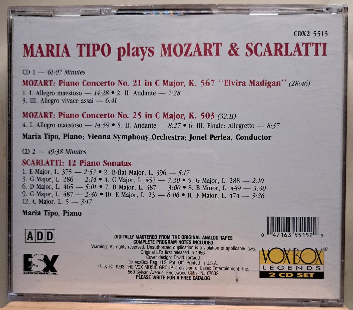 Maria Tipo - Maria Tipo plays Mozart & Scarlatti (double cd)