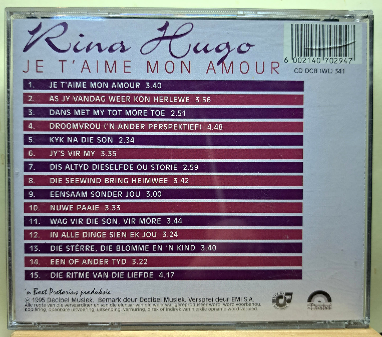 Rina Hugo - Je T'aime Mon Amour (cd)