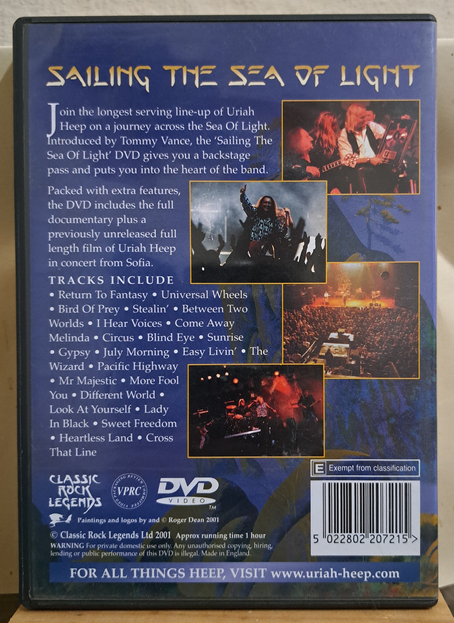 Uriah Heep - Sailing the sea off light (music dvd)