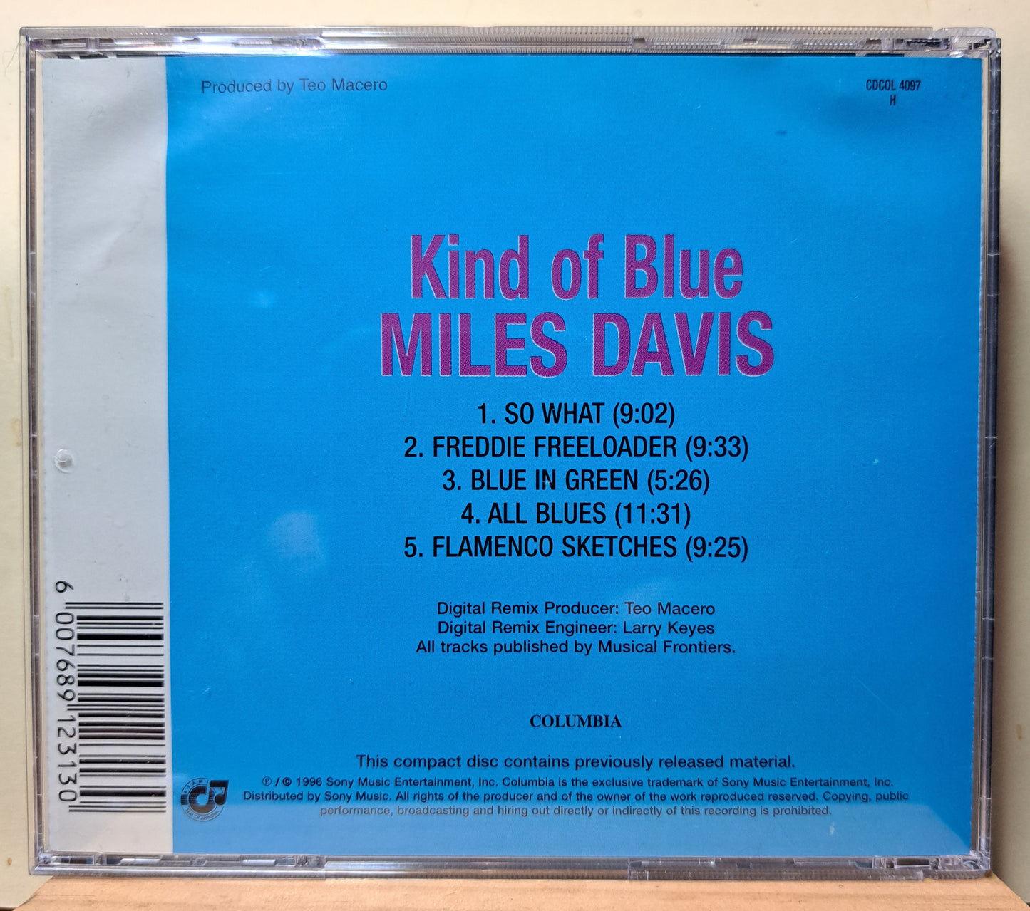 Miles Davis - Kind of Blue (cd)
