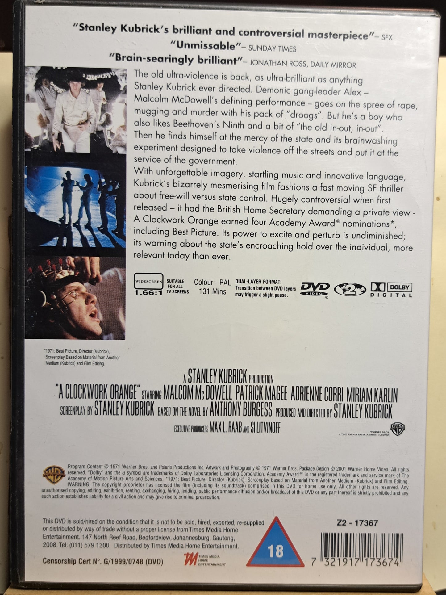 Stanley Kubrick - Clockwork Orange (dvd)