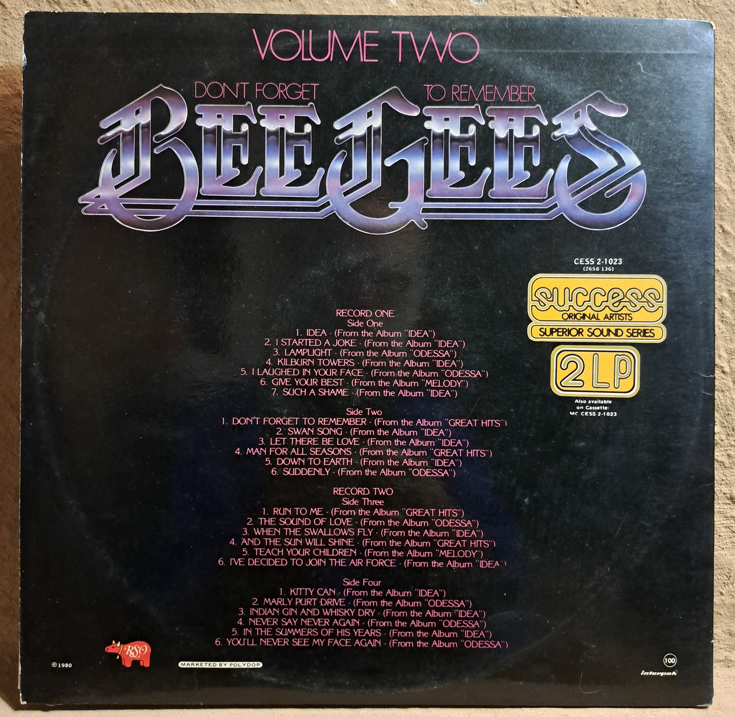 The Bee Gees - Don't forget to remember (Volume 2) double lp