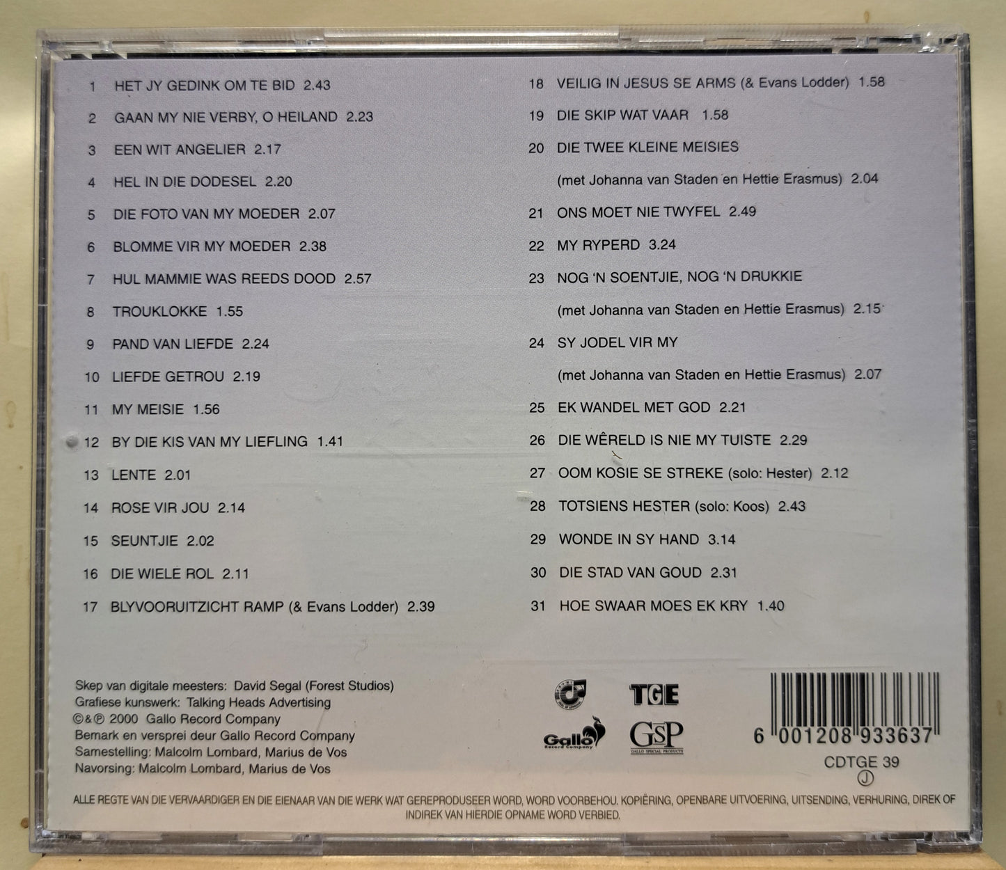 Koos & Hester Nortjé (So het hulle gesing series) cd