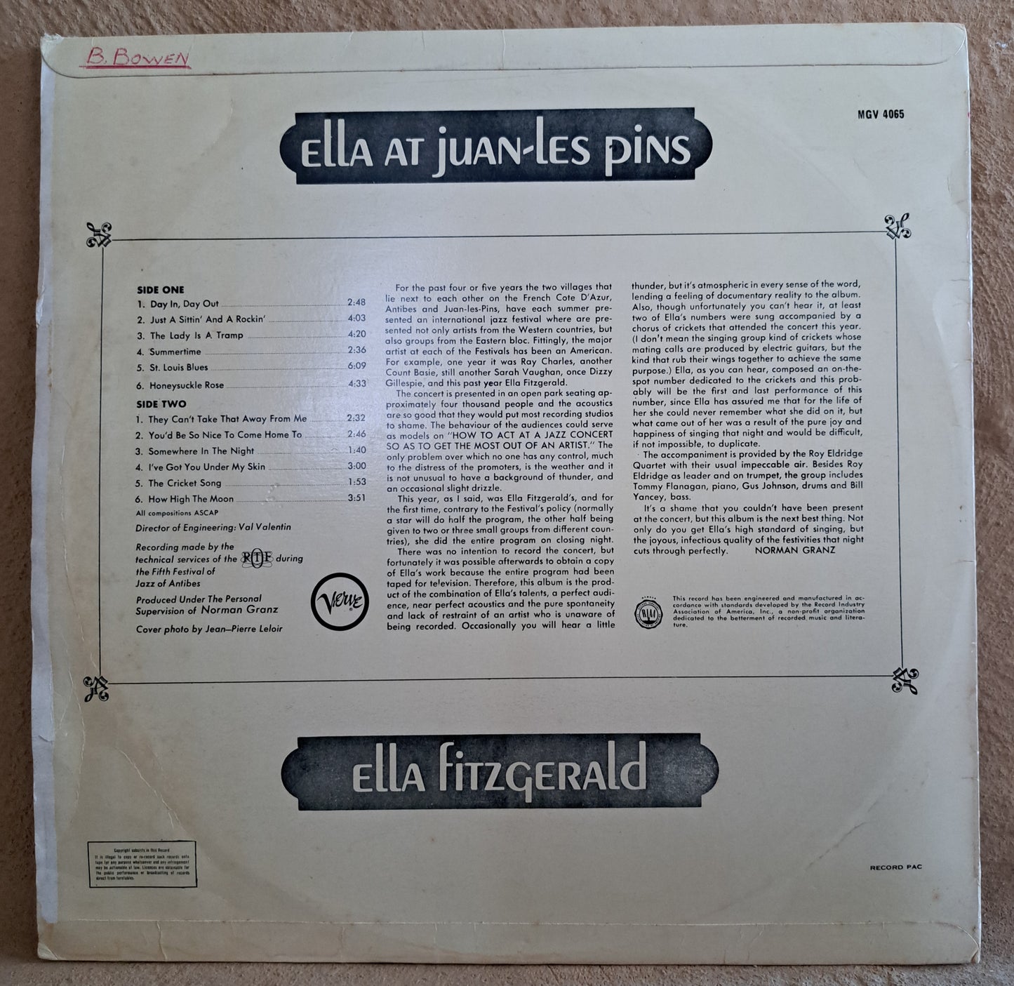 Ella Fitzgerald - Ella at Juan-Les pins
