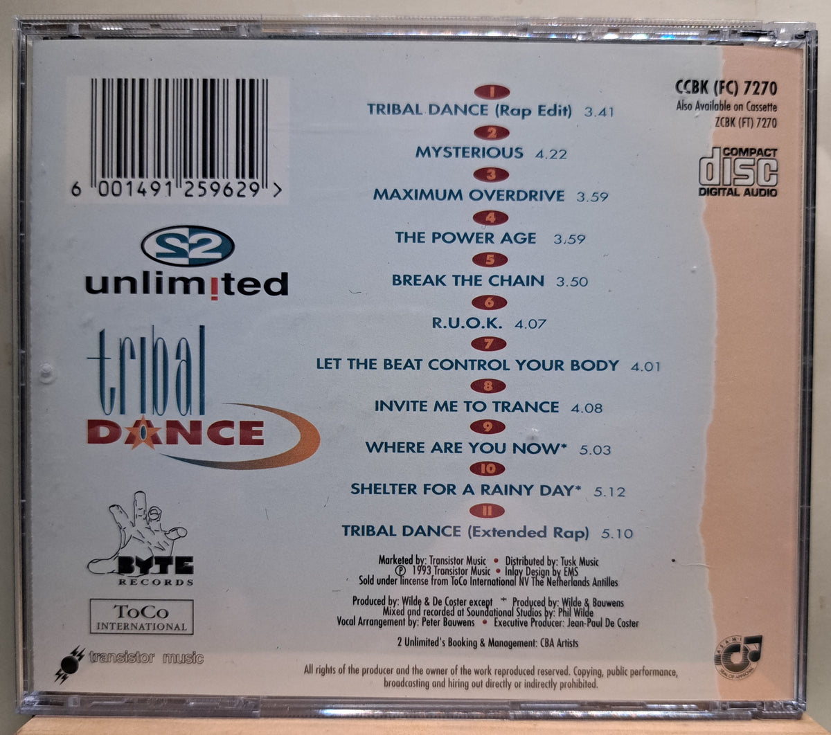 2 Unlimited - Tribal Dance (cd)