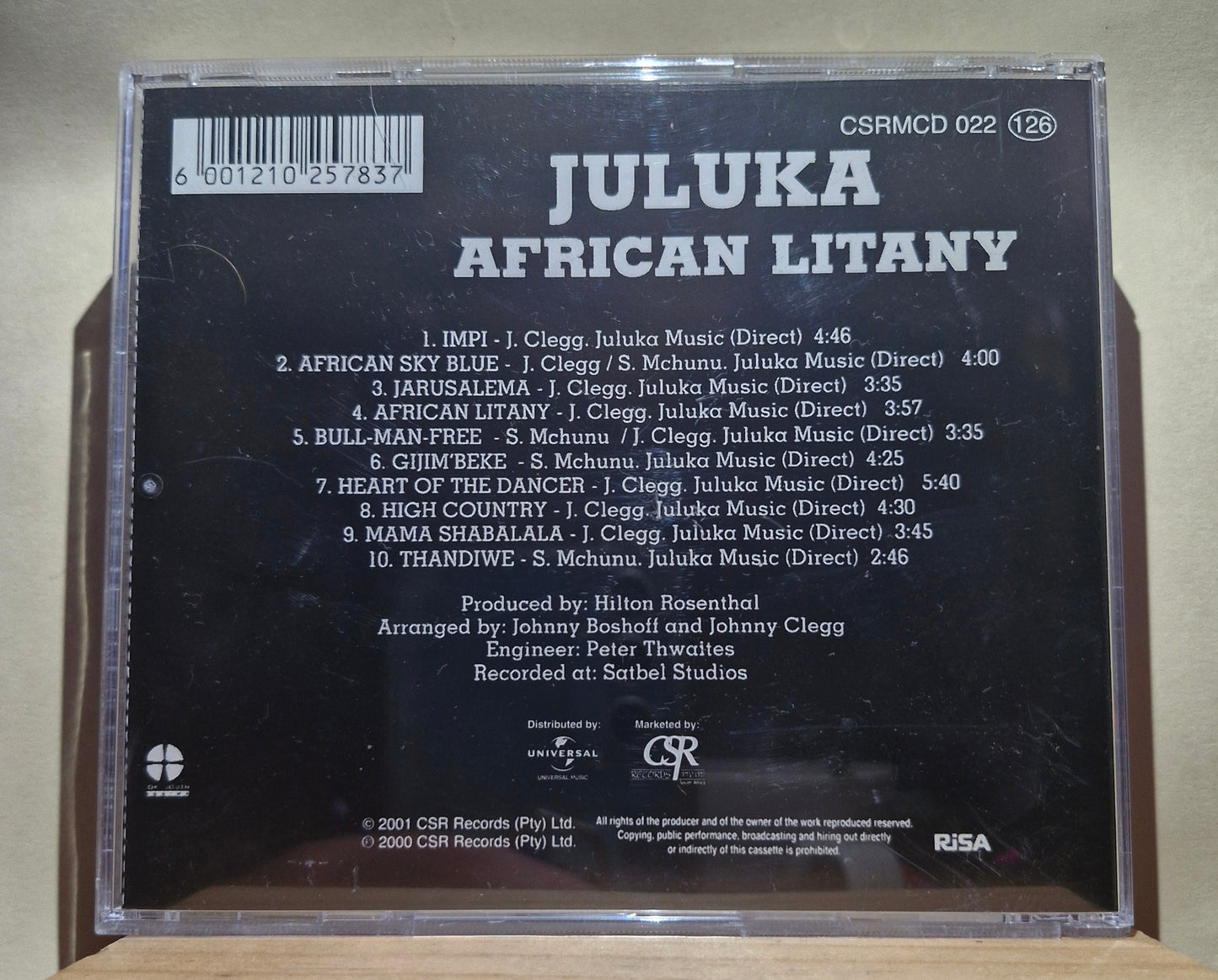 Juluka - African Litany (cd)