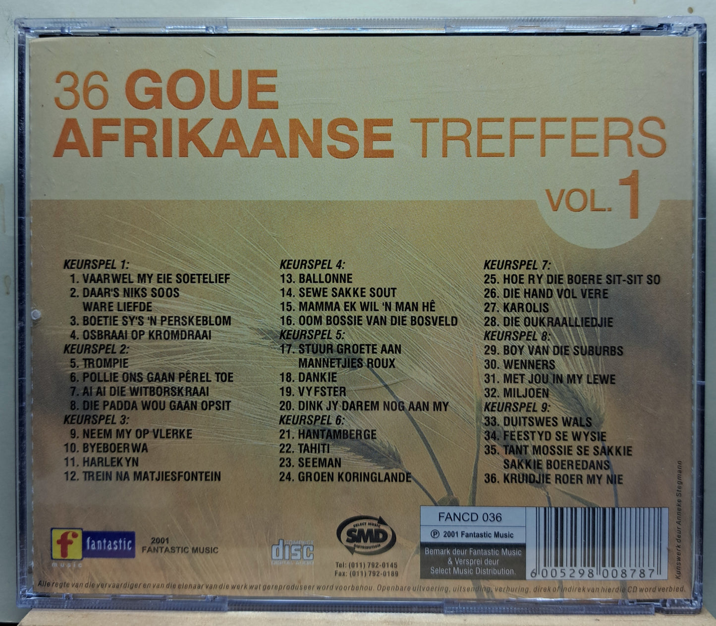 36 Goue Afrikaanse treffers - Volume 1 (cd)