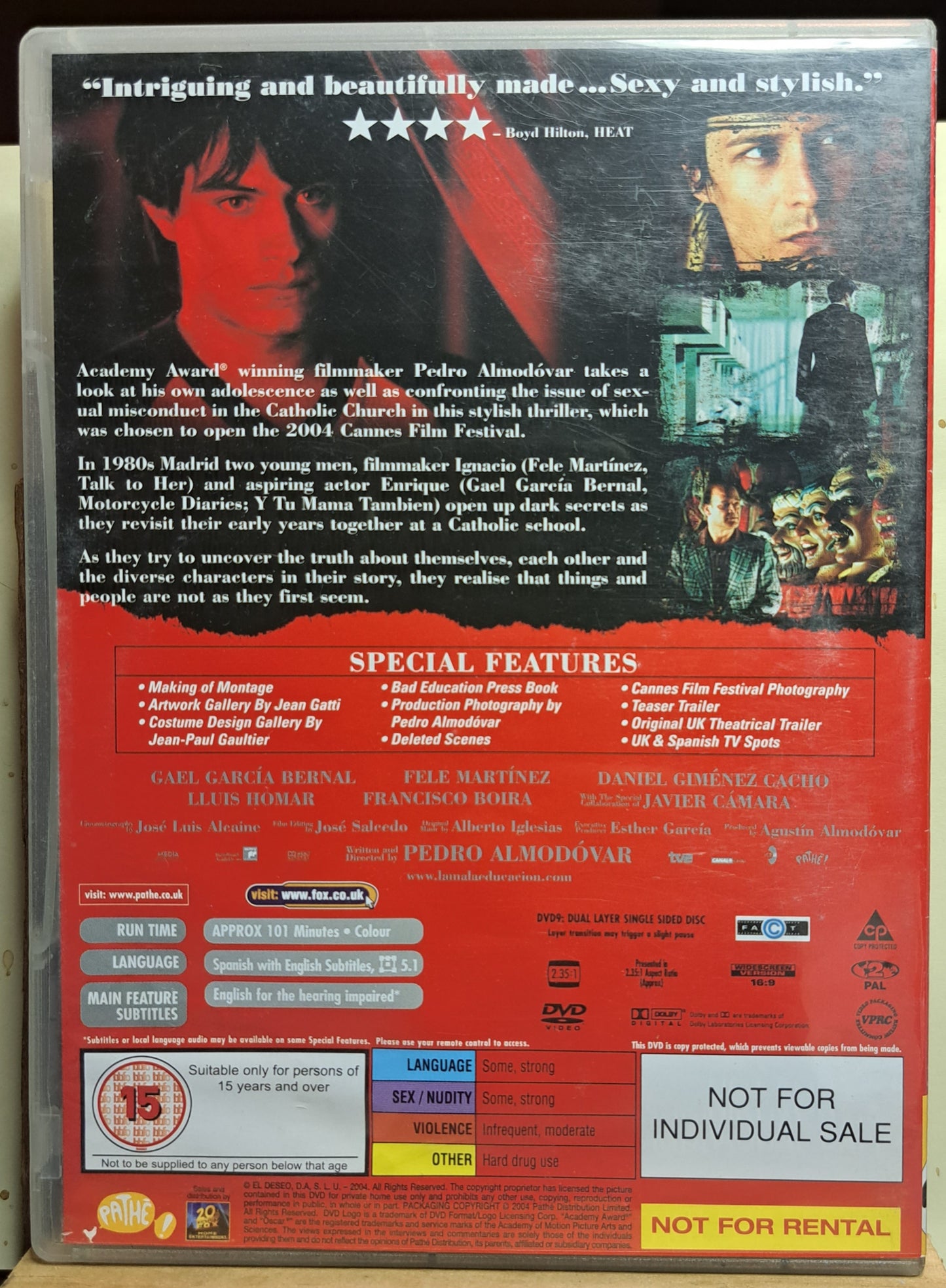 Pedro Almodóvar - Bad Education (movie dvd)