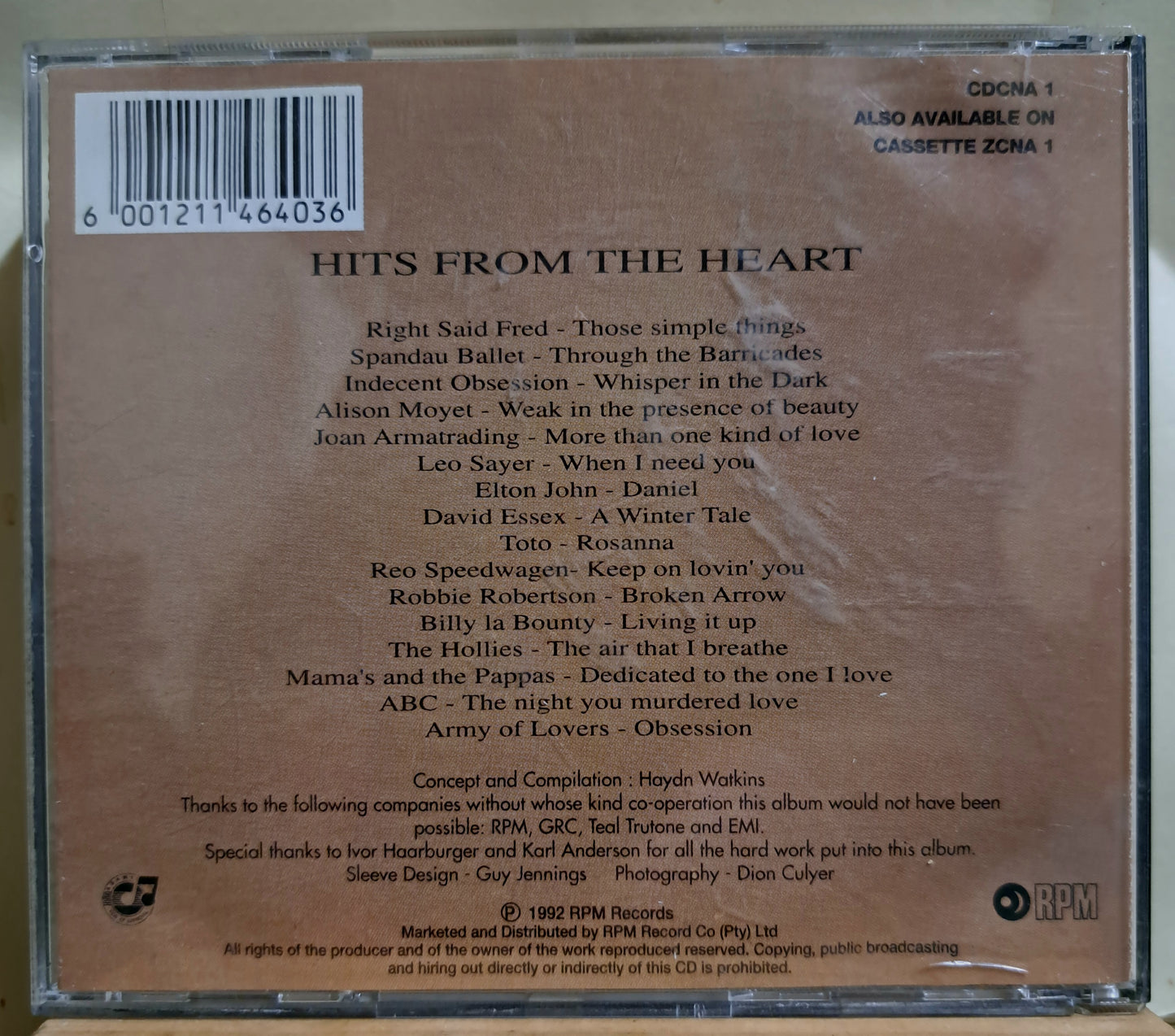 Hits from the heart - 18 memorable hits by original artists (cd)