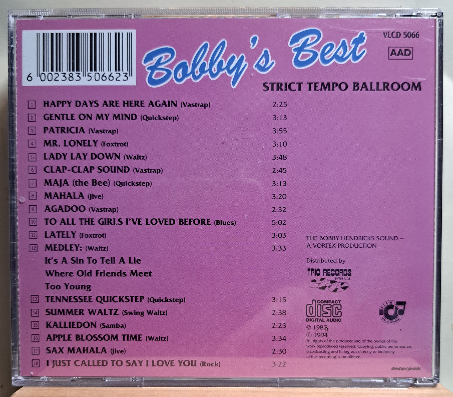 The Bobby Hendricks Sound - Bobby's Best (cd)