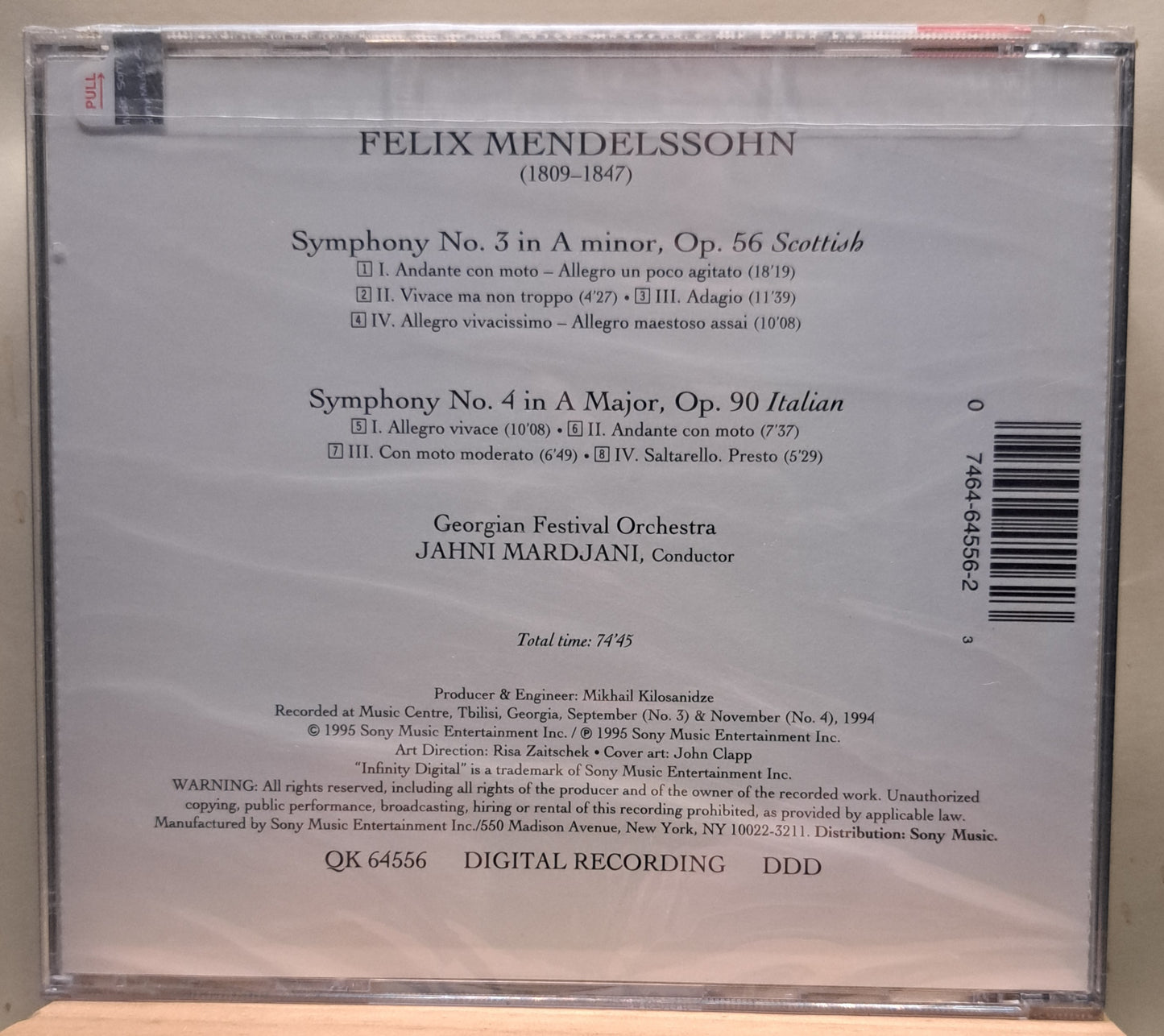 Mendelssohn - Symphony No. 3 and 4 (cd, sealed)