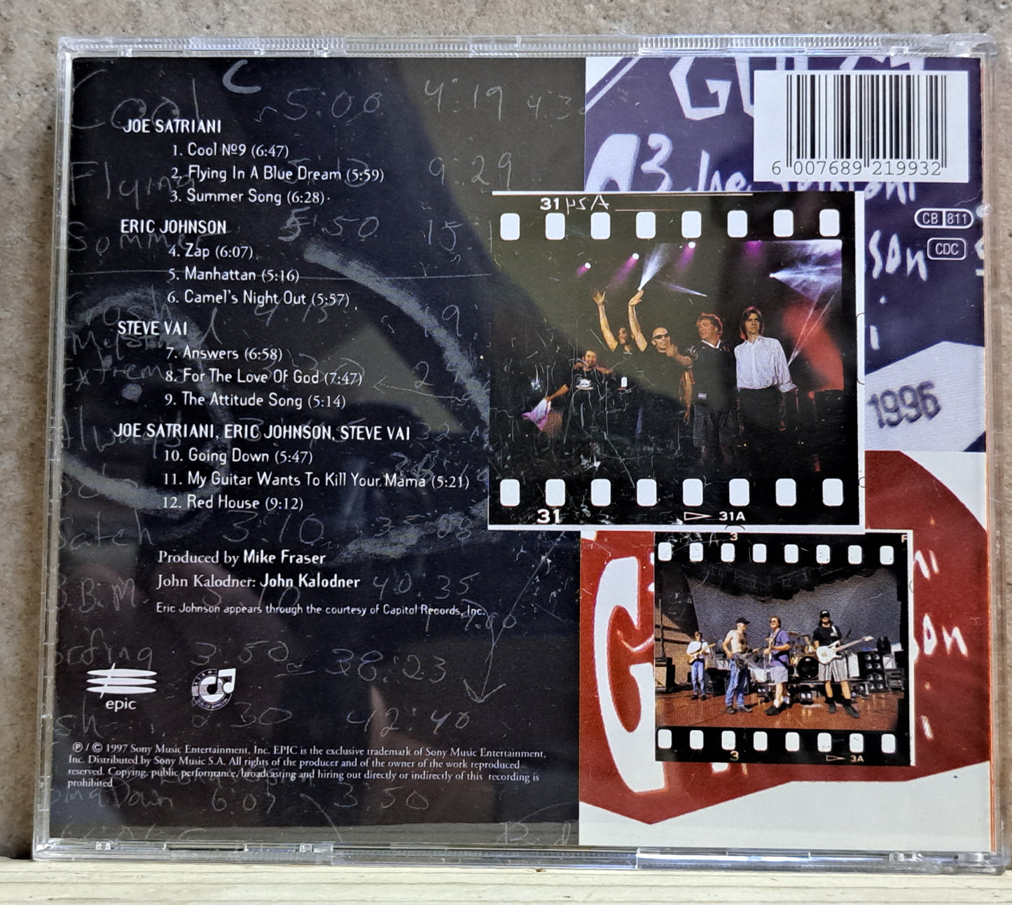 G3 - Live In Concert (cd) Joe Satriani, Eric Johnson and Steve Vai
