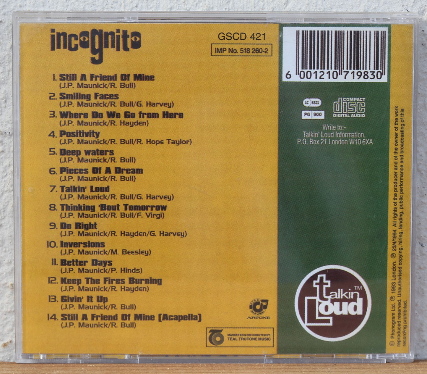 Incognito - Positivity (cd)