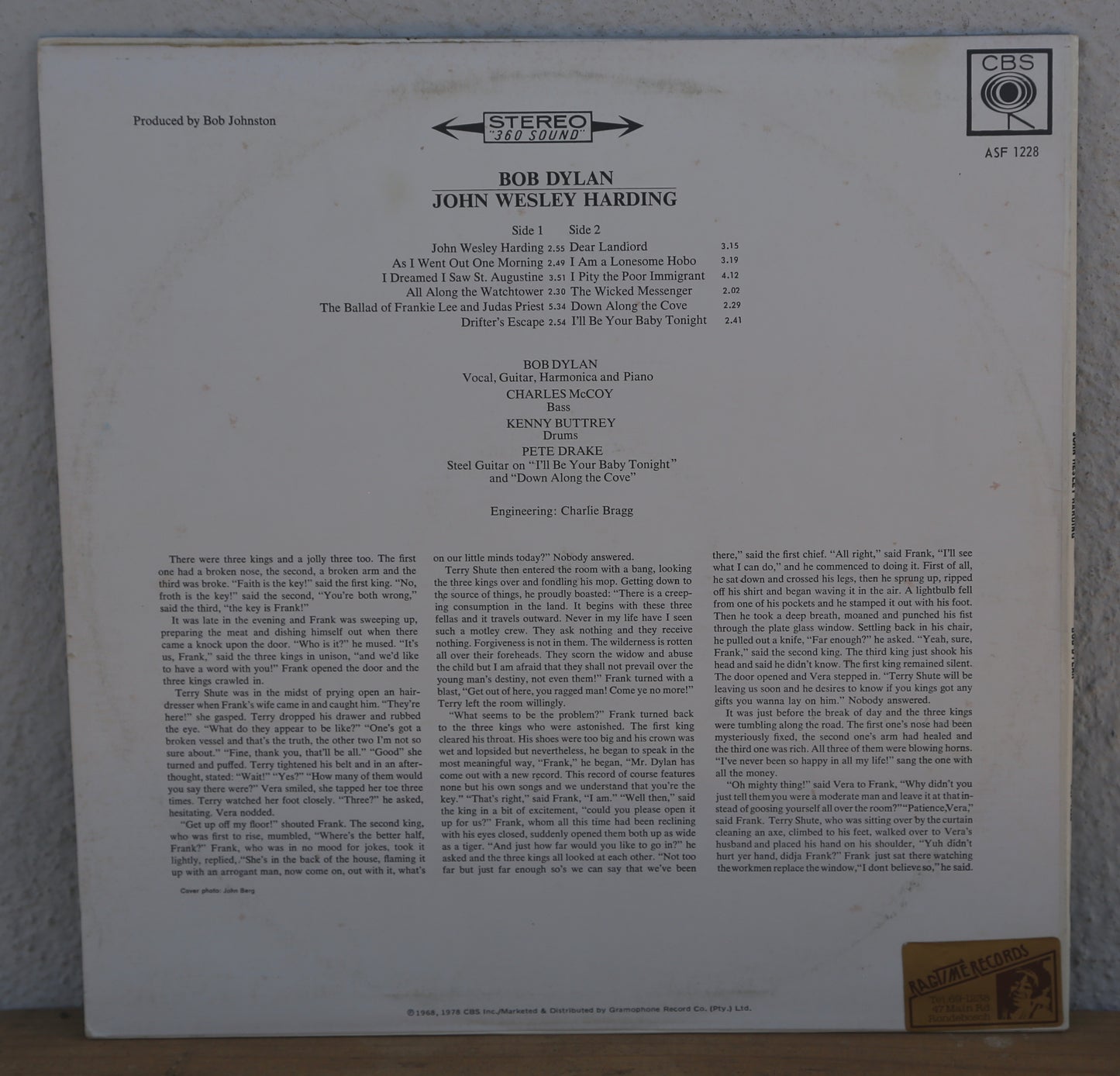 Bob Dylan - John Wesley Harding