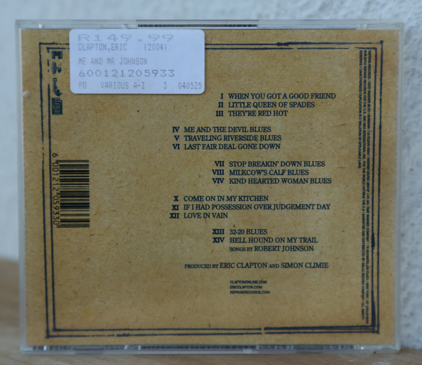 Eric Clapton - Me and Mr. Johnson (cd)