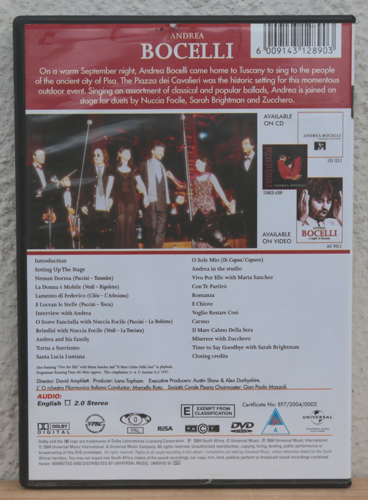 Andrea Bocelli - A night in Tuscany (cd)