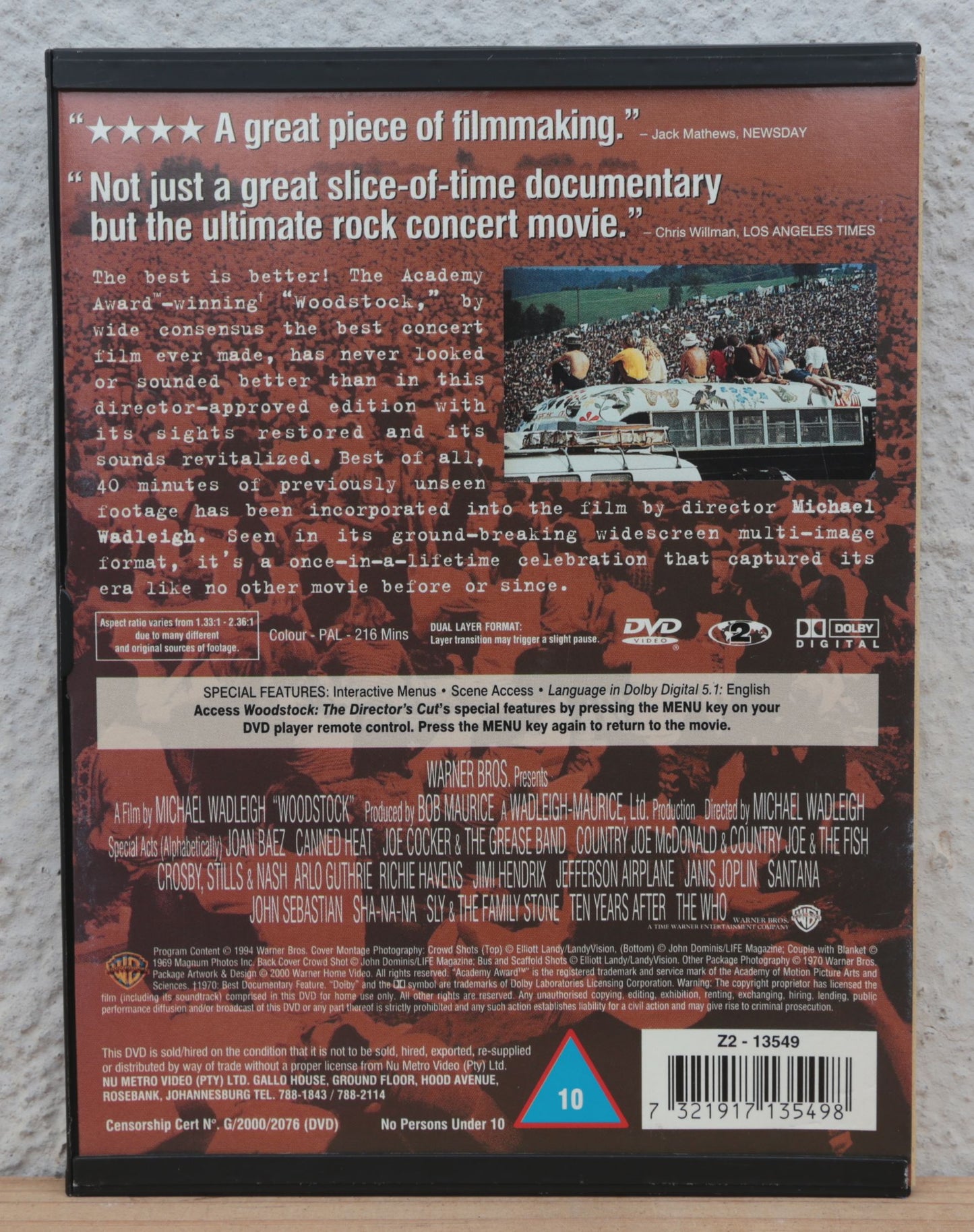 Woodstock - 3 days of peace and music (dvd)