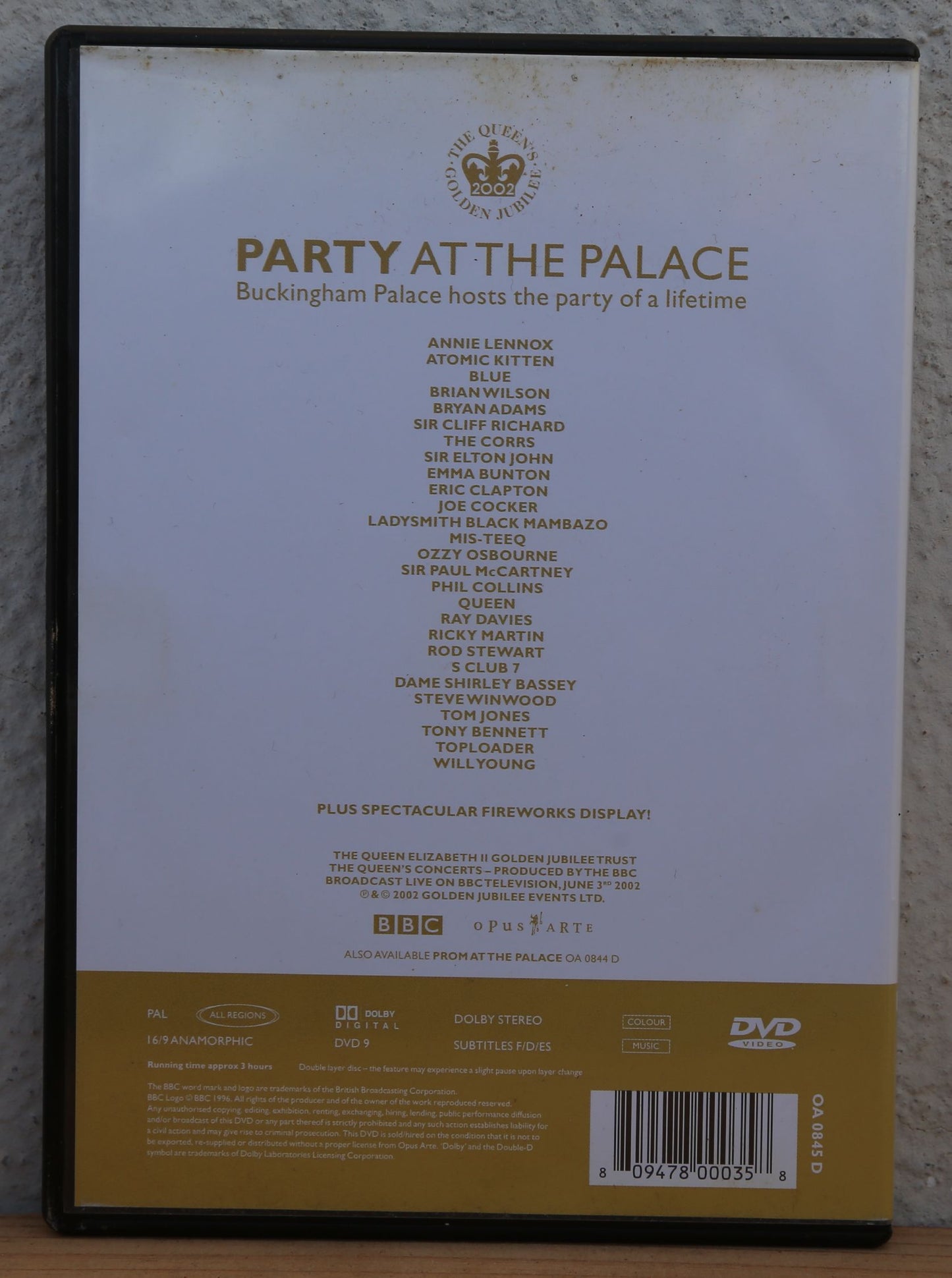 Party at the palace (The Queen's concert, Buckingham Palace 2002) dvd