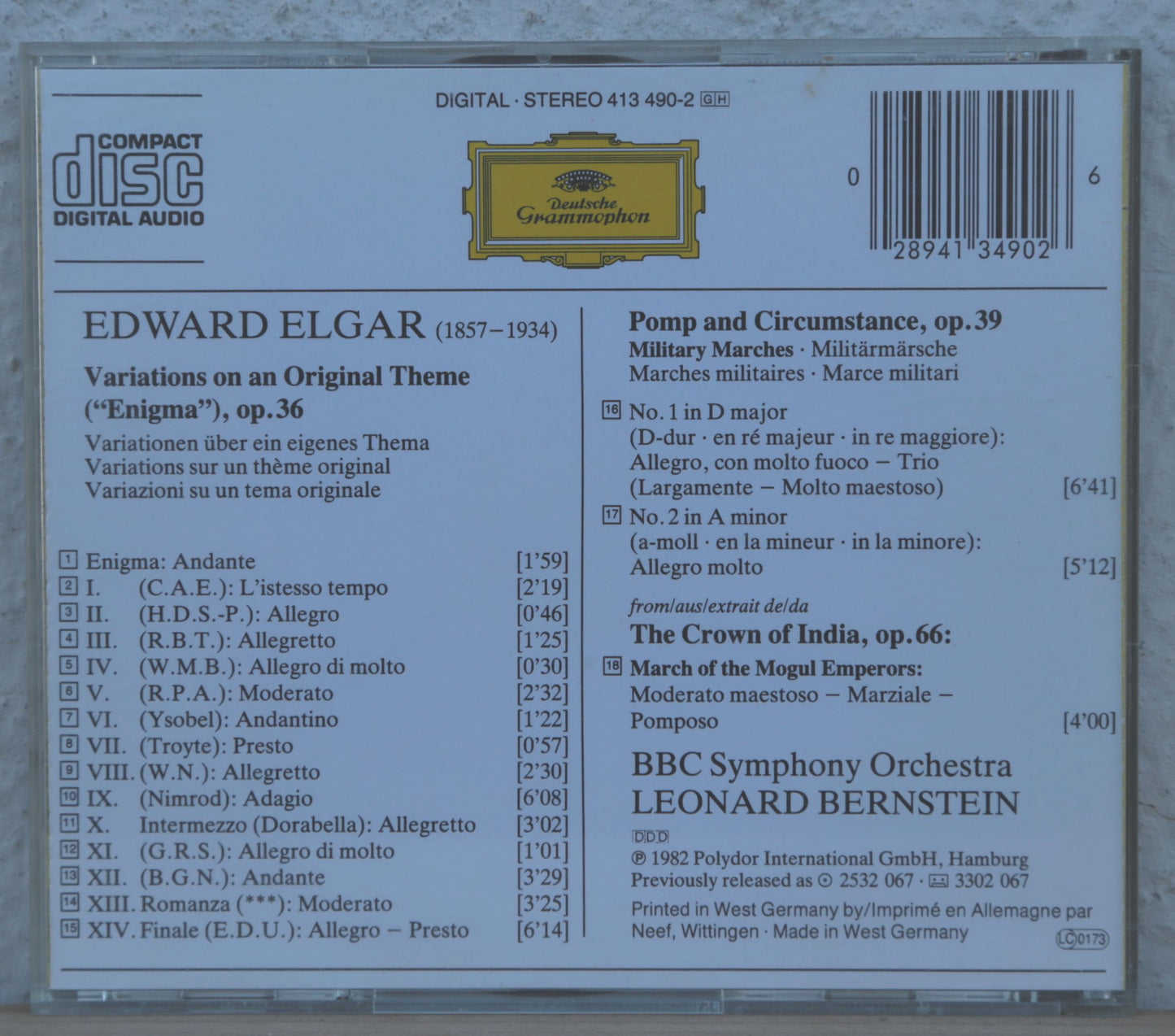 Edward Elgar - Enigma variations (cd)