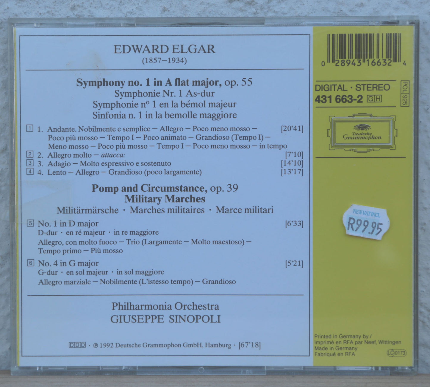 Edward Elgar - Symphony Nr.1 (cd)