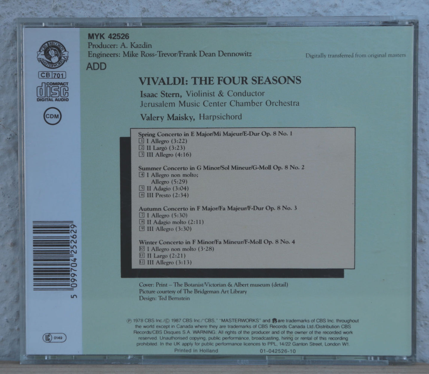 Vivaldi - The Four Seasons (cd)