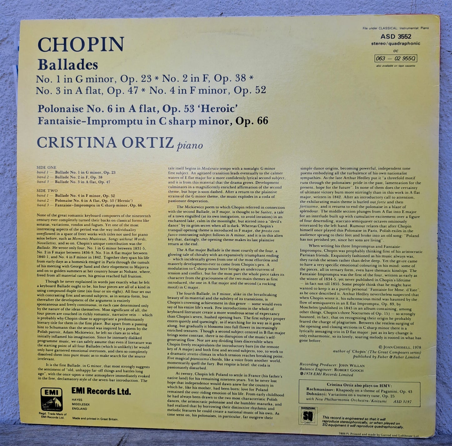 Cristina Ortiz - Chopin, the four ballads.