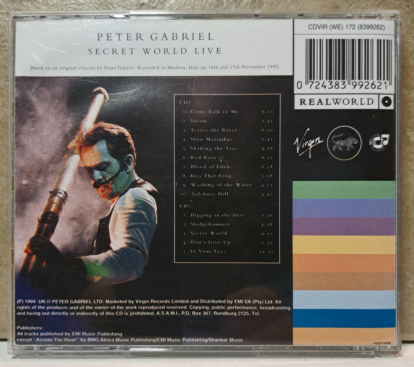 Peter Gabriel - Secret World Live (double disc cd)