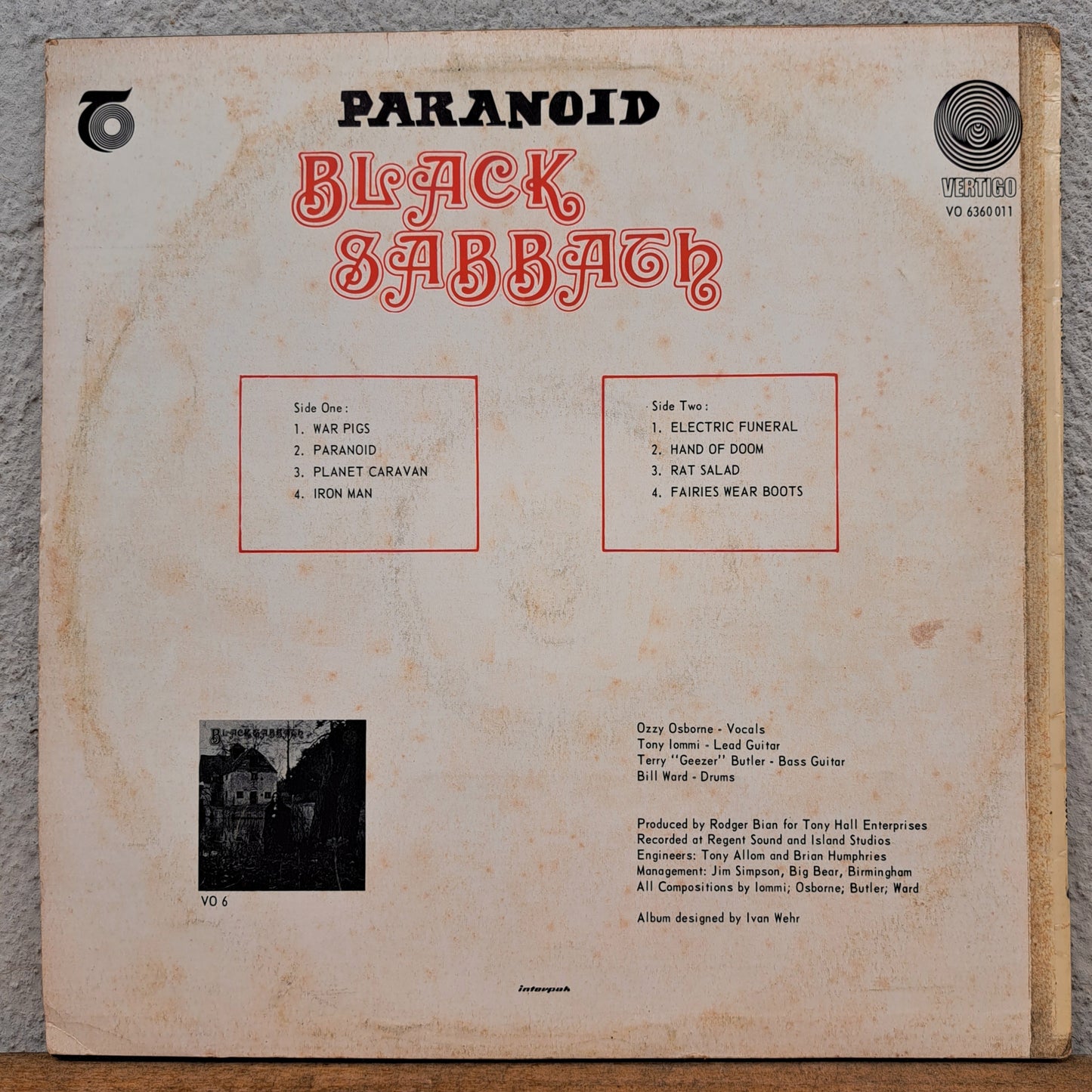 Black Sabbath - Paranoid (Vertigo label)