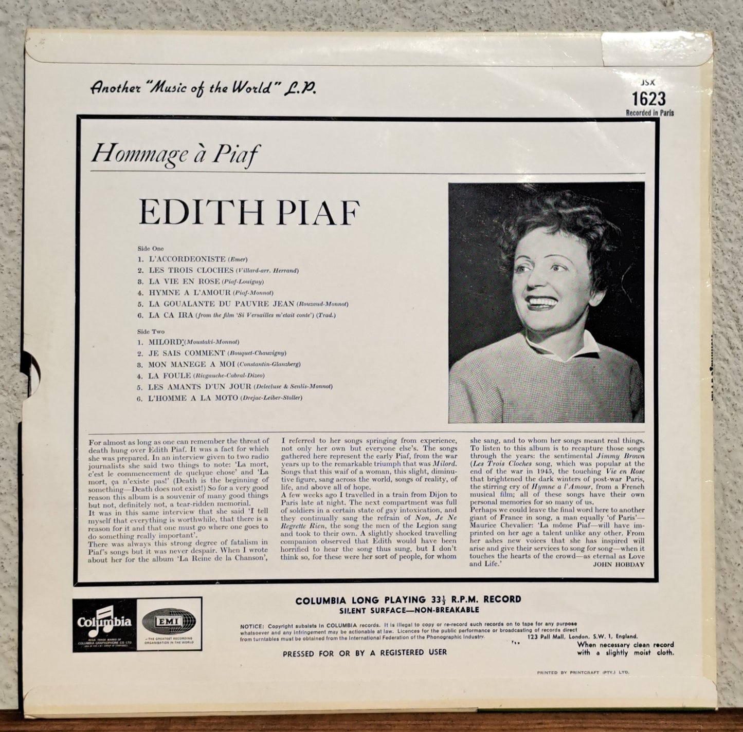 Edith Piaf - Homage a Piaf