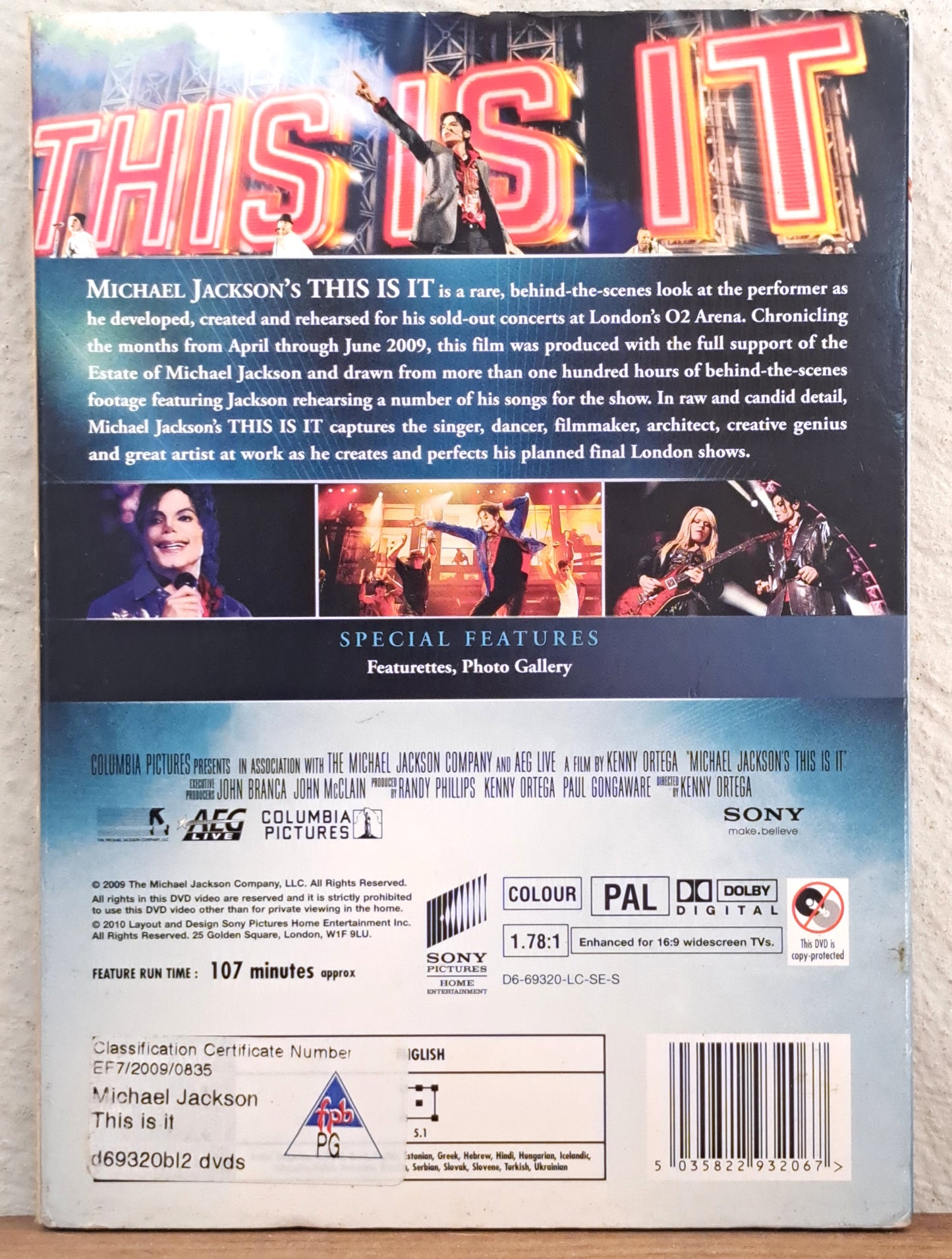 Michael Jackson's - This is it (dvd)