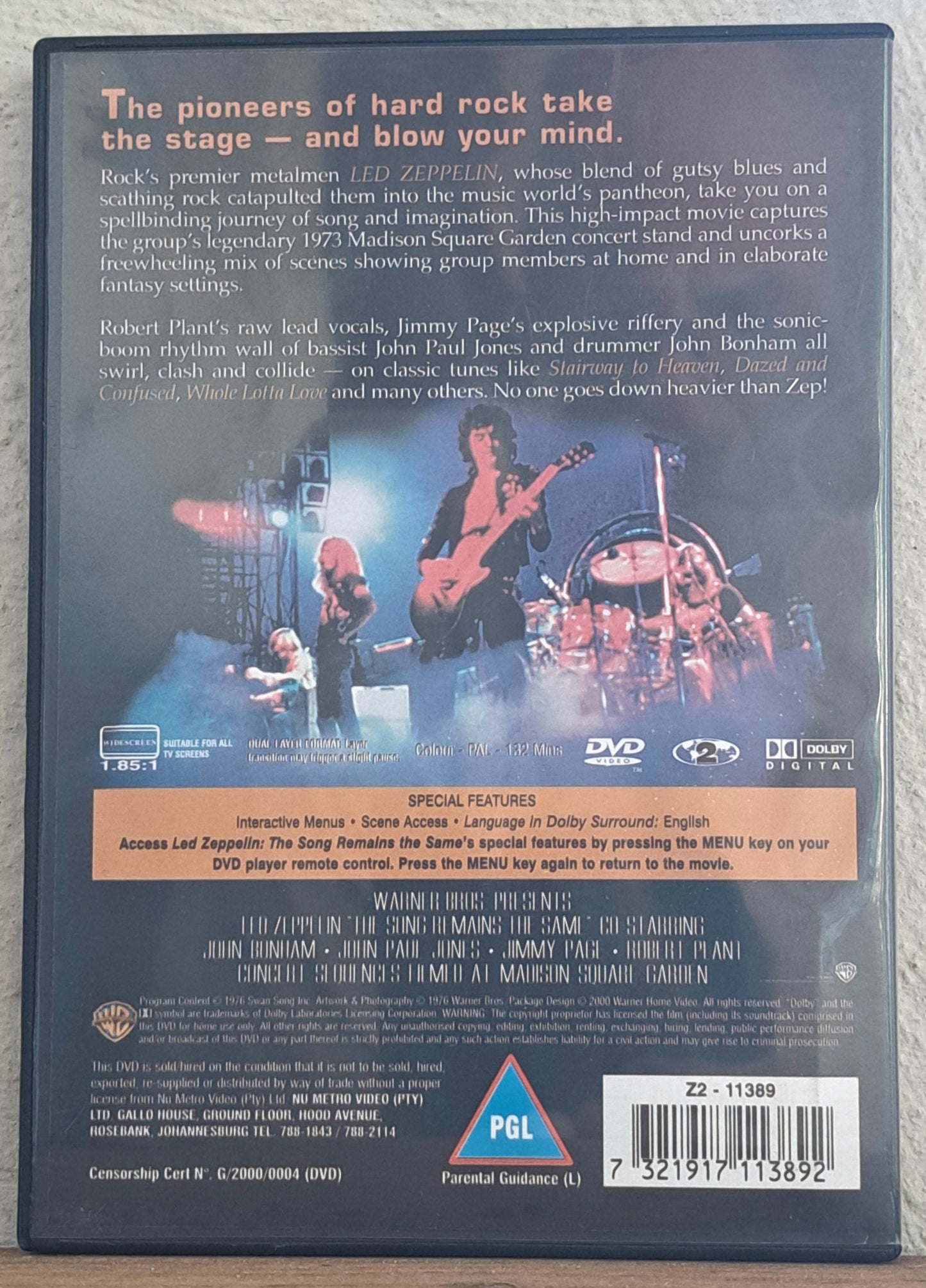 Led Zeppelin- The song remains the same (dvd)