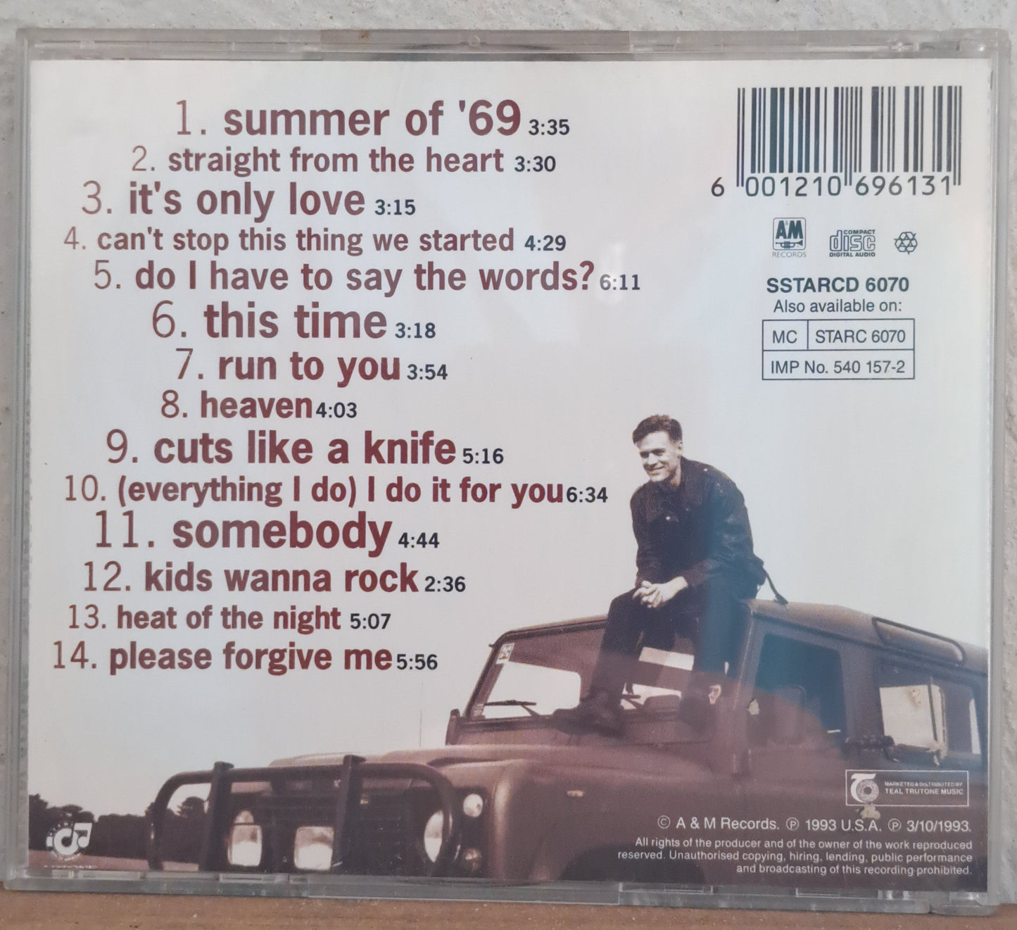 Bryan Adams - So far so good (cd)