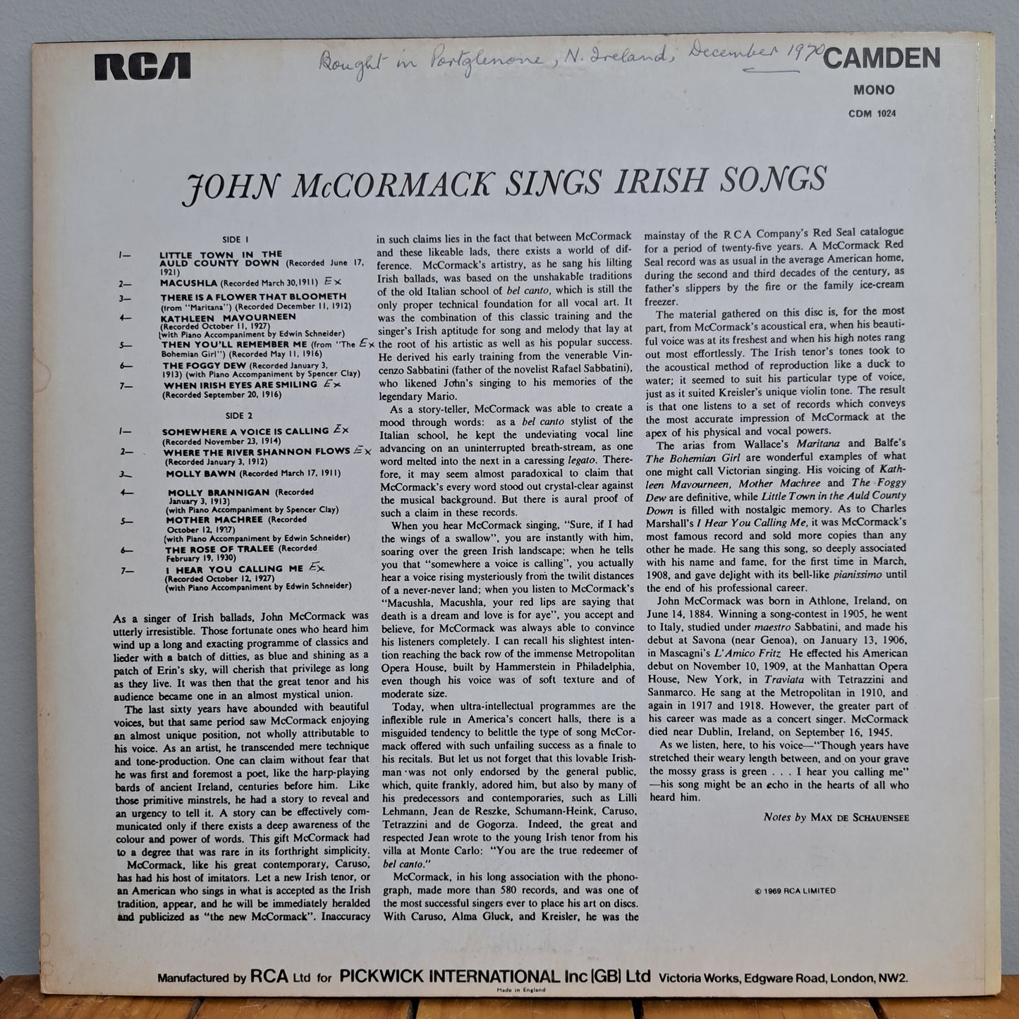 John McCormack - John McCormack sings Irish Songs