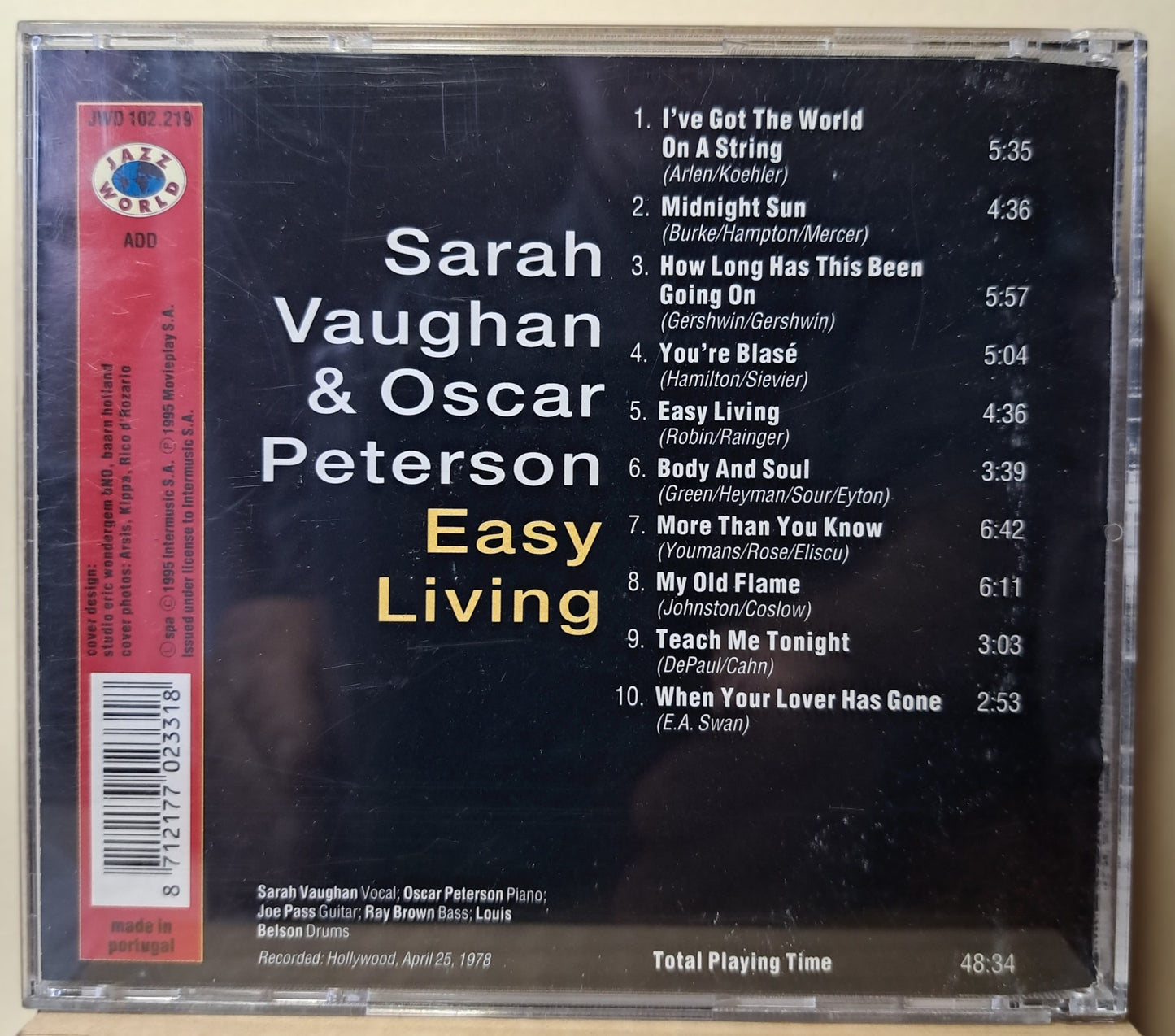 Sarah Vaughan & Oscar Peterson - Easy Living (cd)