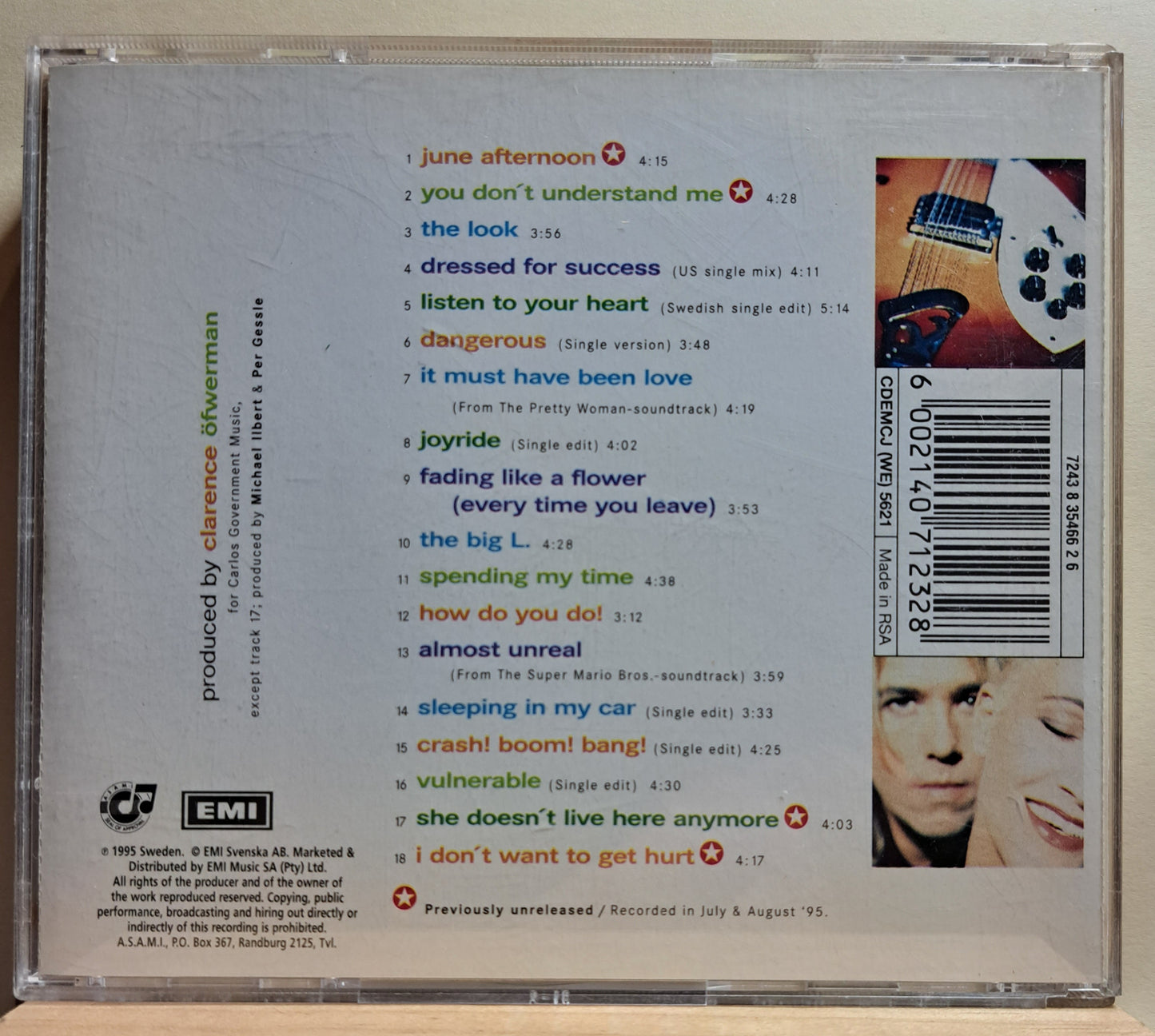 Roxette - Don't bore us get the chorus, Roxette's Greatest Hits (cd)"