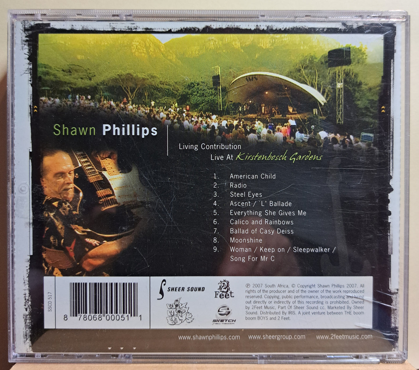 Shawn Philips - Living contributions (Live at Kirstenbosch Gardens) cd