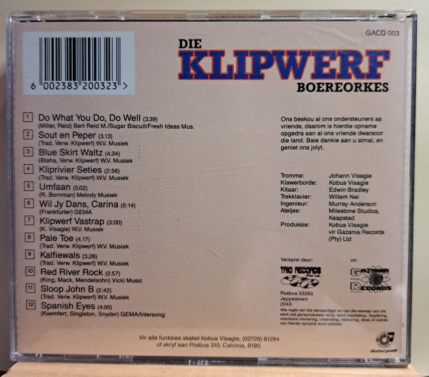 Die Klipwerf Boereorkes - Hantam Jolyt (cd)