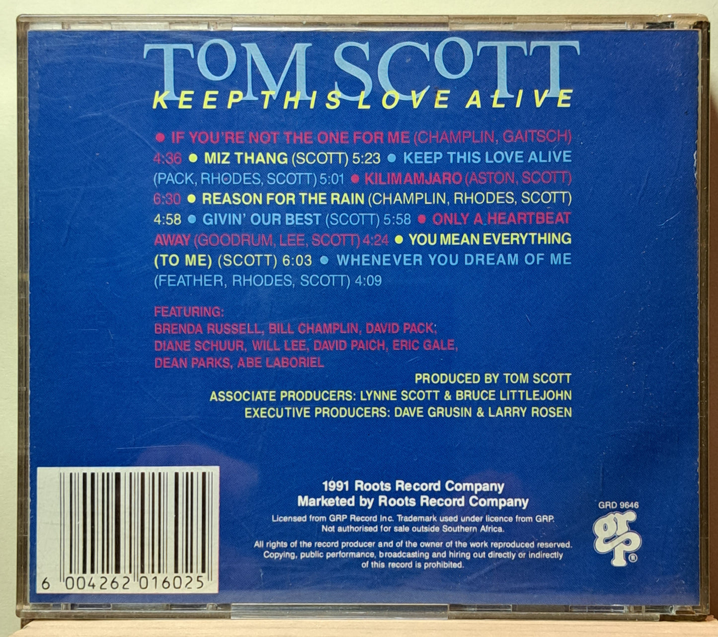 Tom Scott - Keep this love alive (cd)