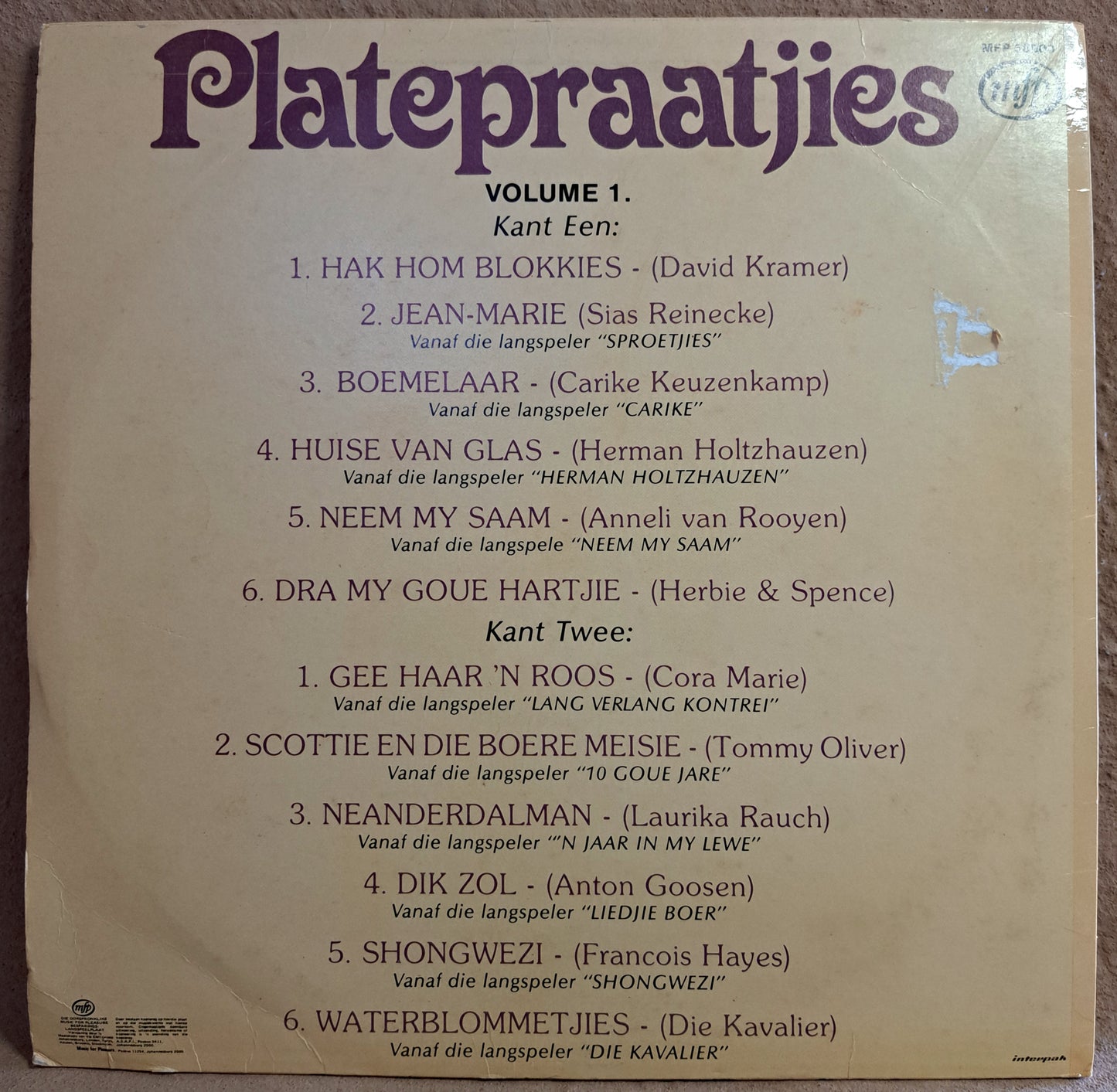 Platepraatjies - Volume 1